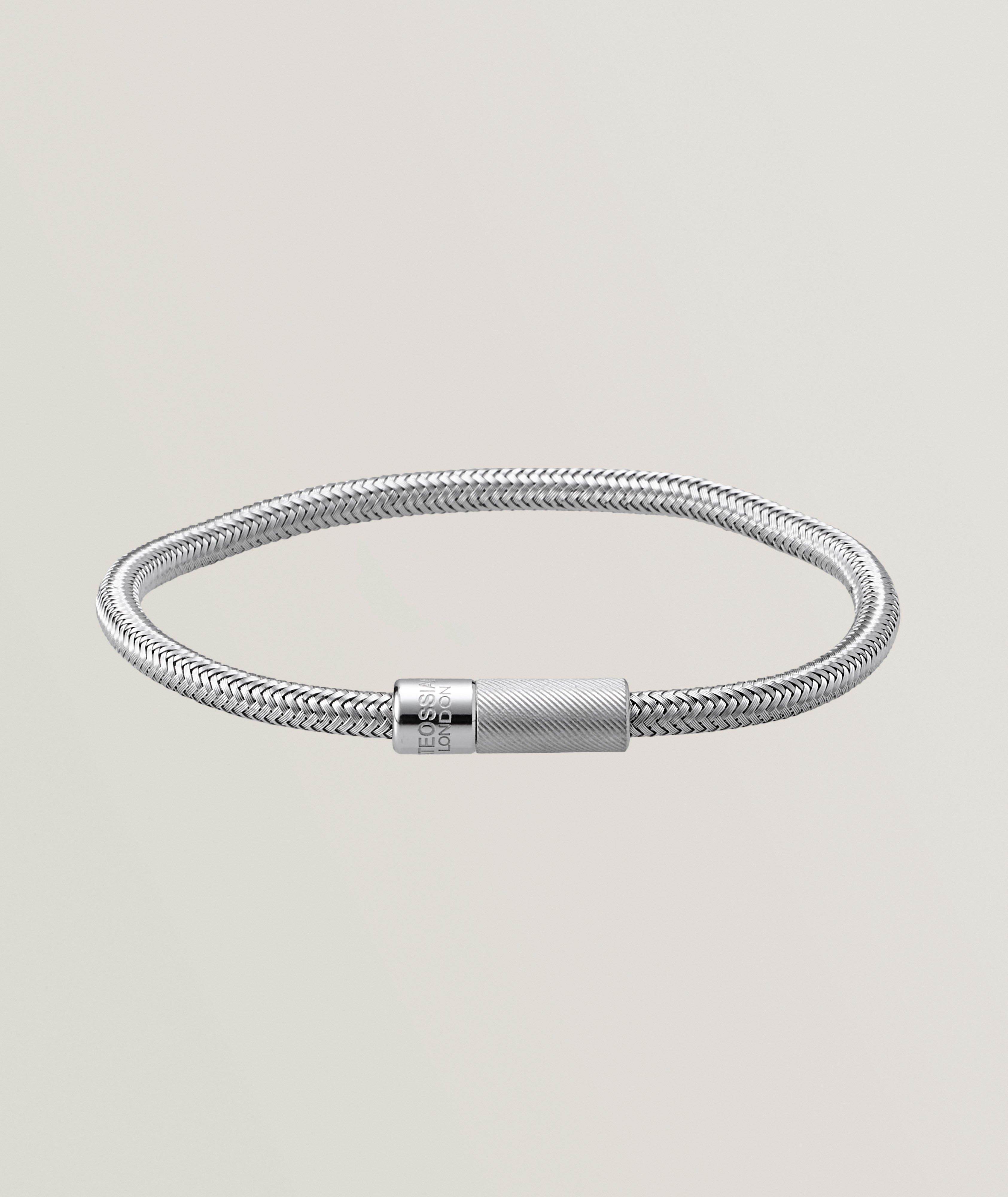 Tateossian Pop Rigato Rame Silvertone Clasp Bracelet