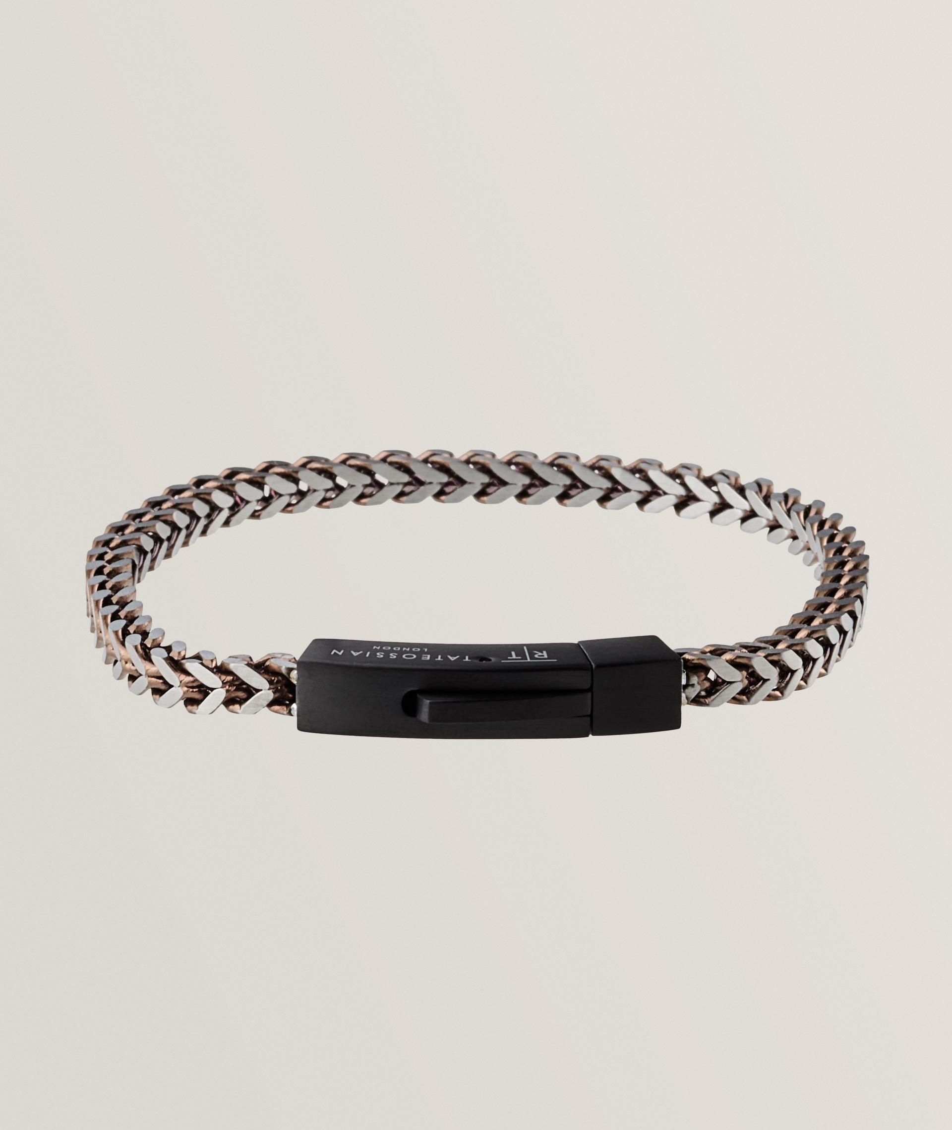 Chevron Click Stainless Steel Bracelet image 0