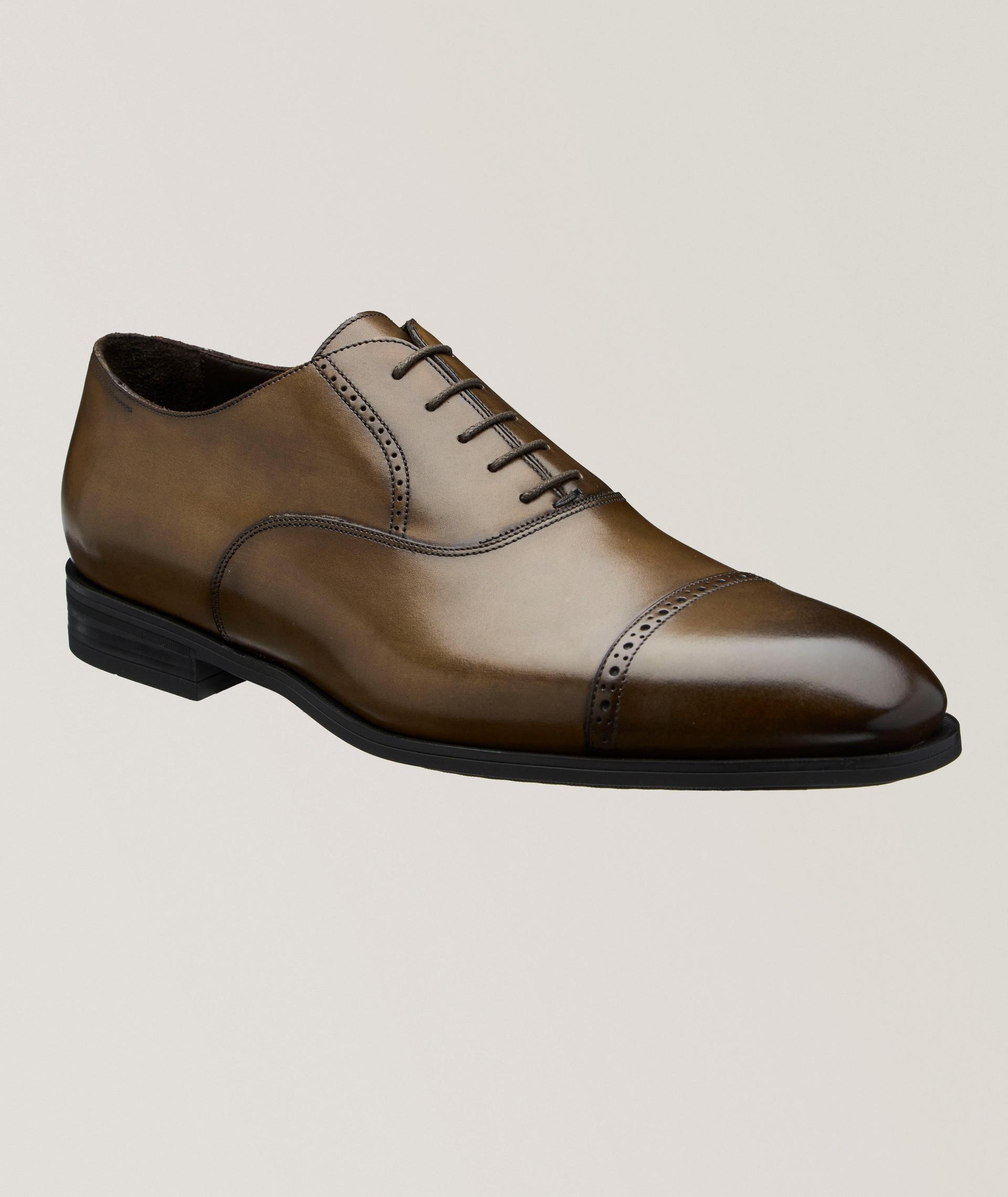 Everly Burnished Leather Cap-Toe Oxfords  image 0