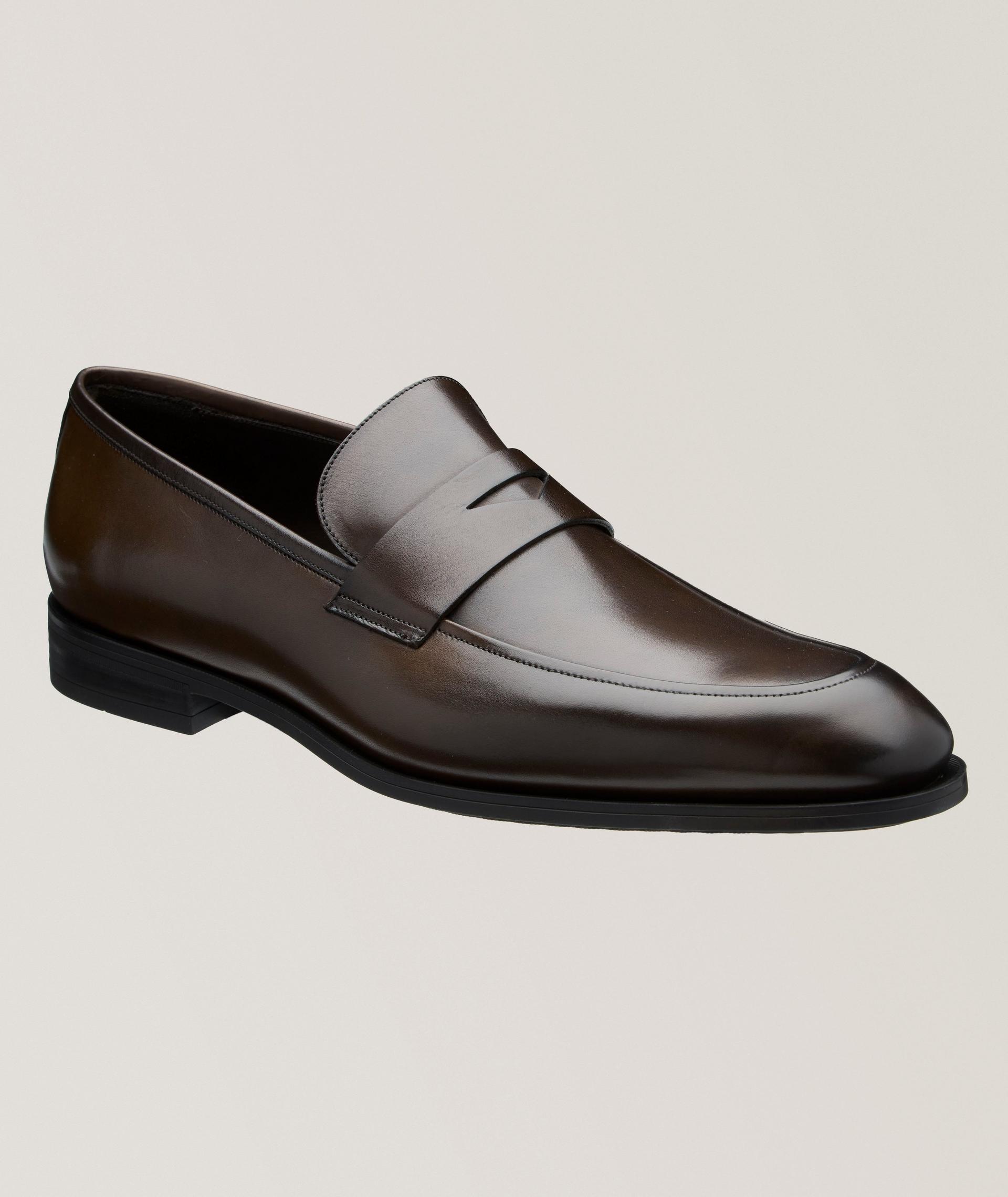 Jagger Burnished Leather Penny Loafers image 0