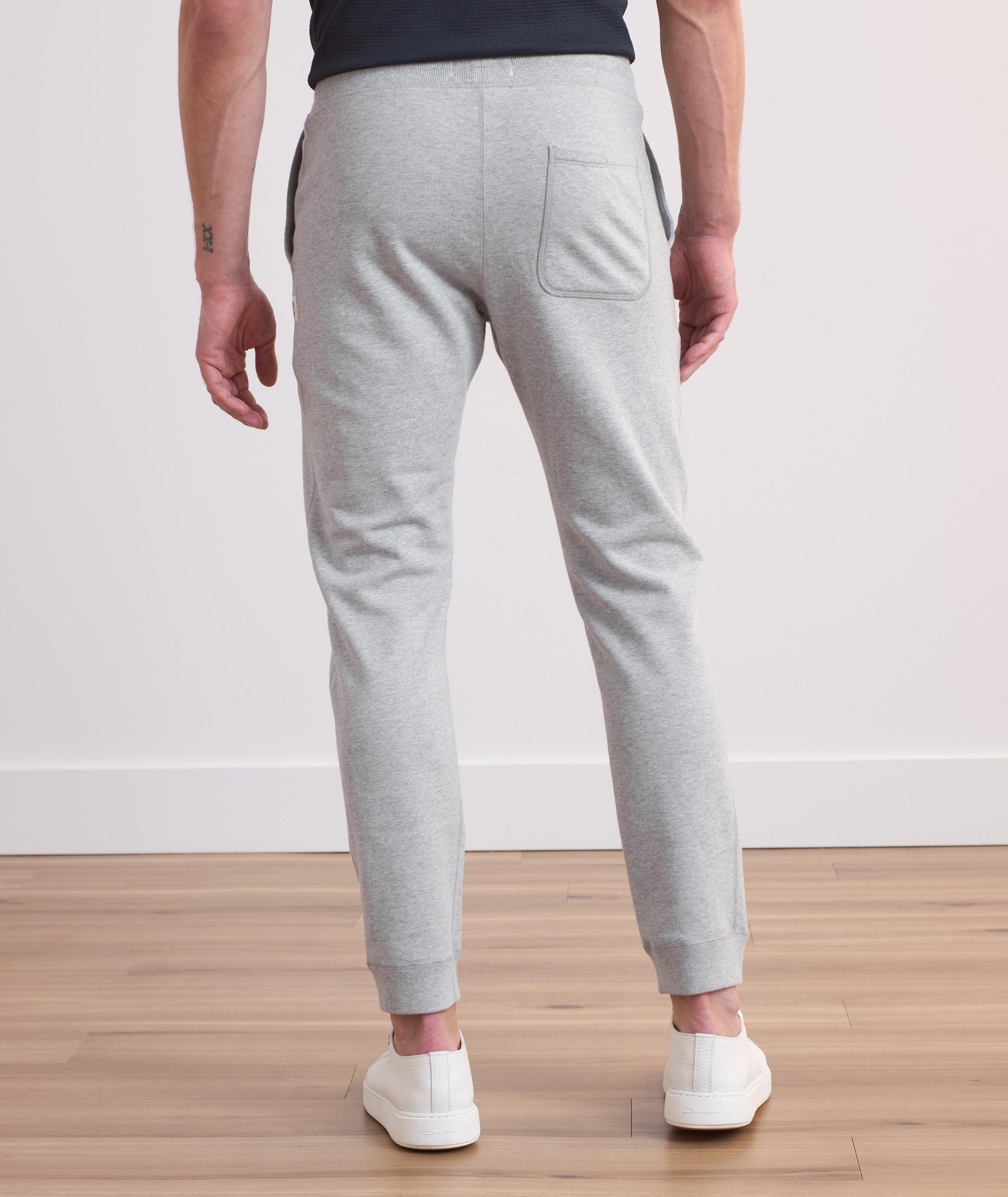 Pantalon sport en coton bouclé de coupe amincie image 2