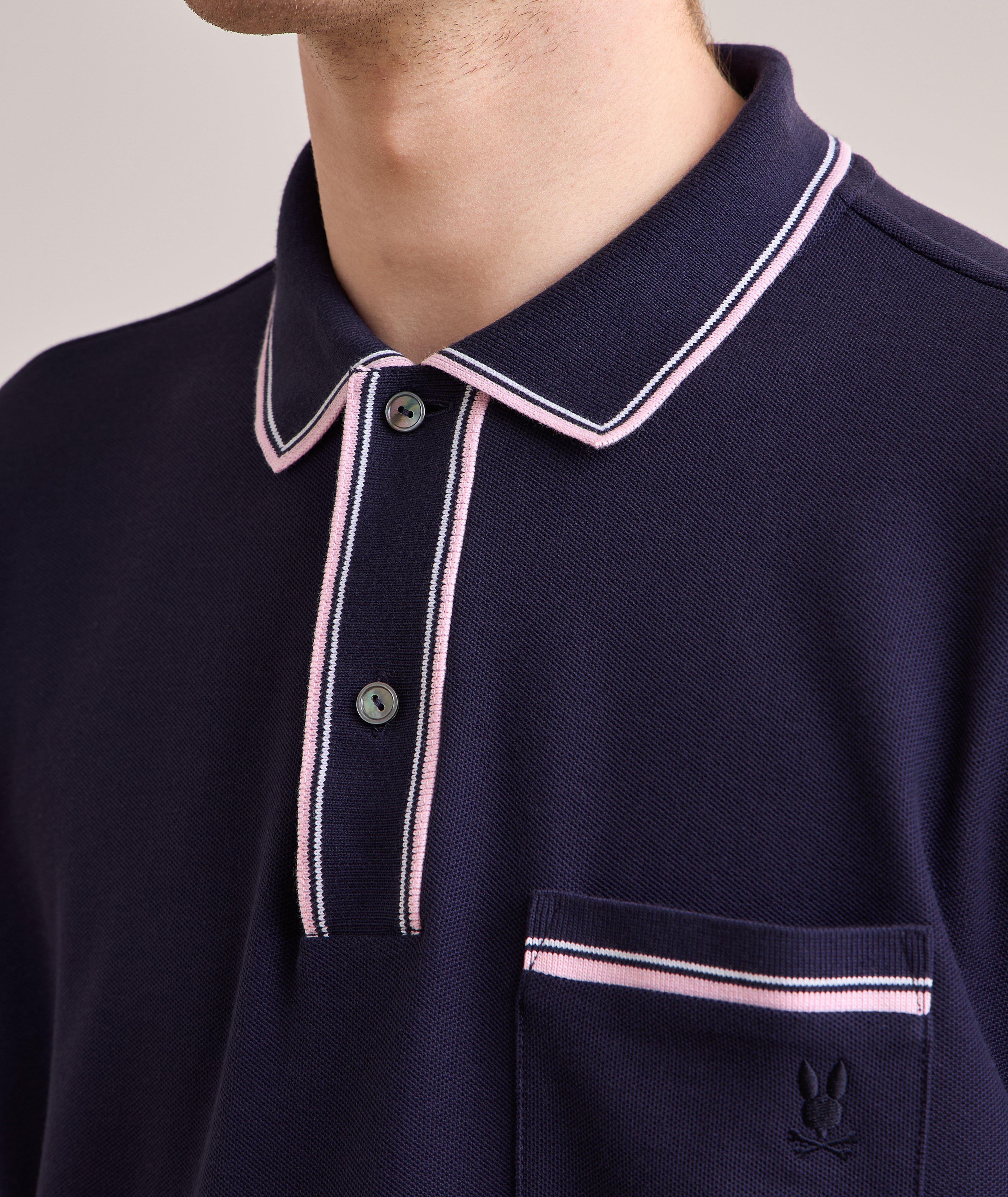 Striped Tipping Cotton Piqué Polo image 3