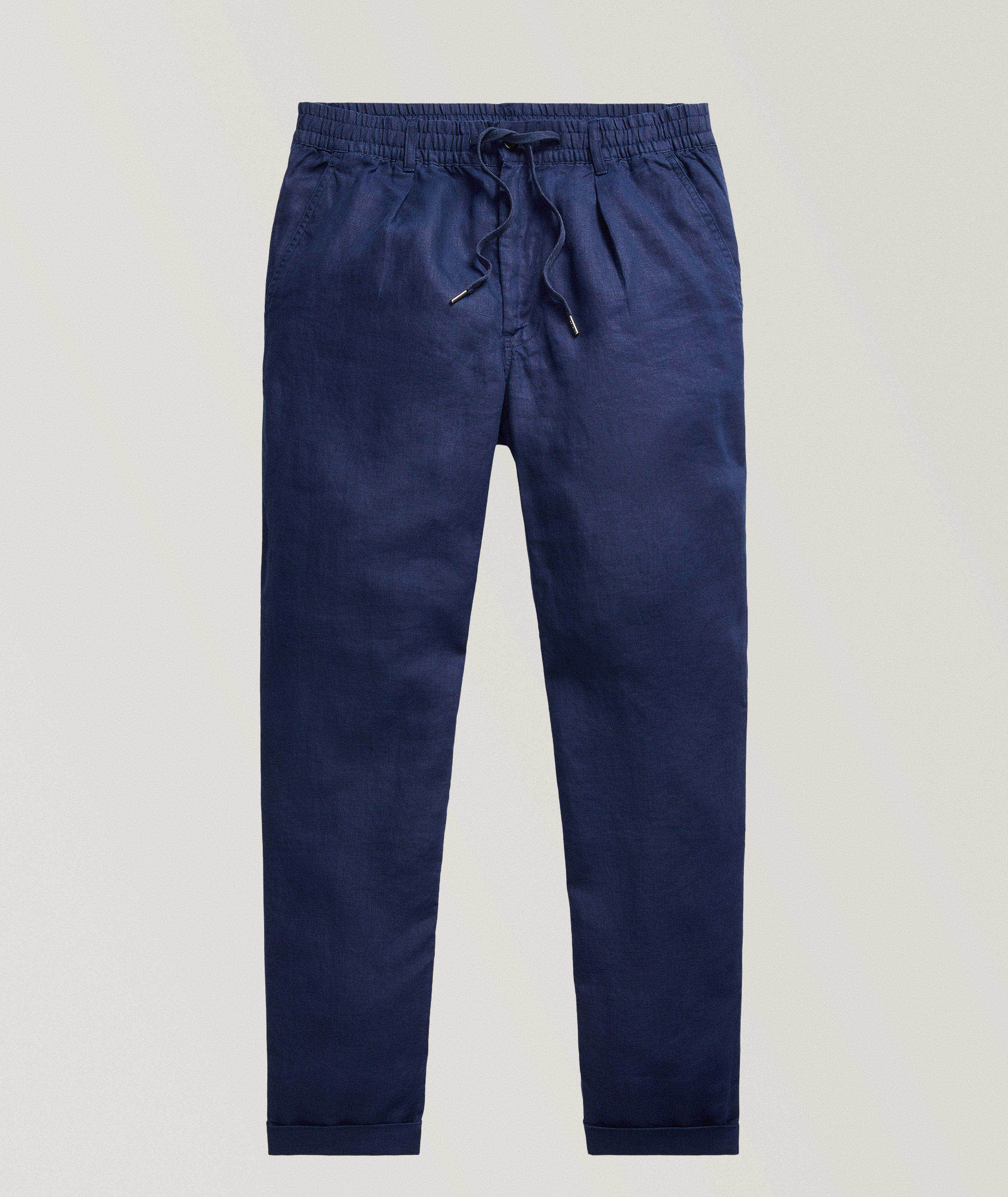 Drawstring Linen Tapered Pants  image 0