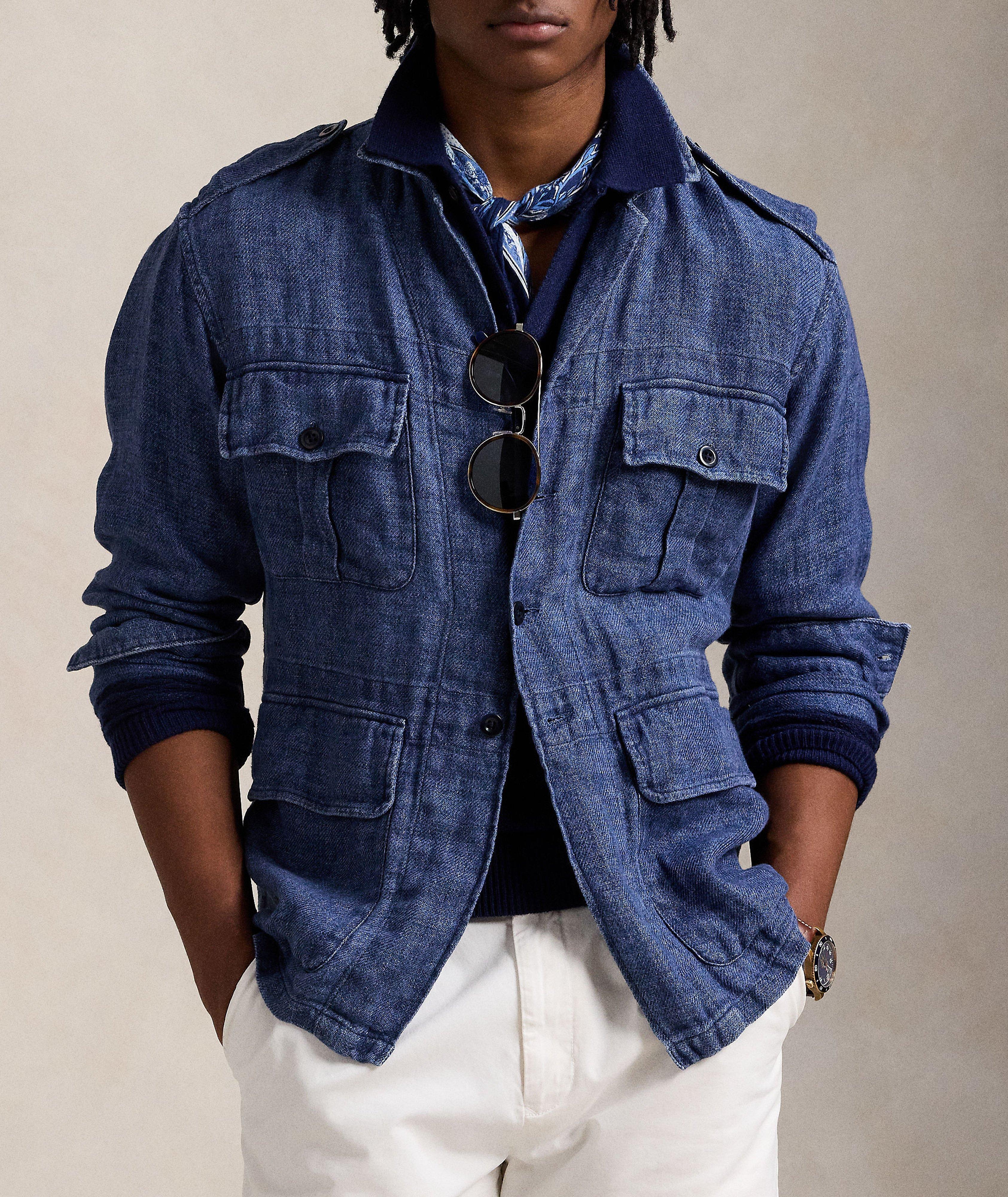 Linen Denim Shirt Jacket  image 1