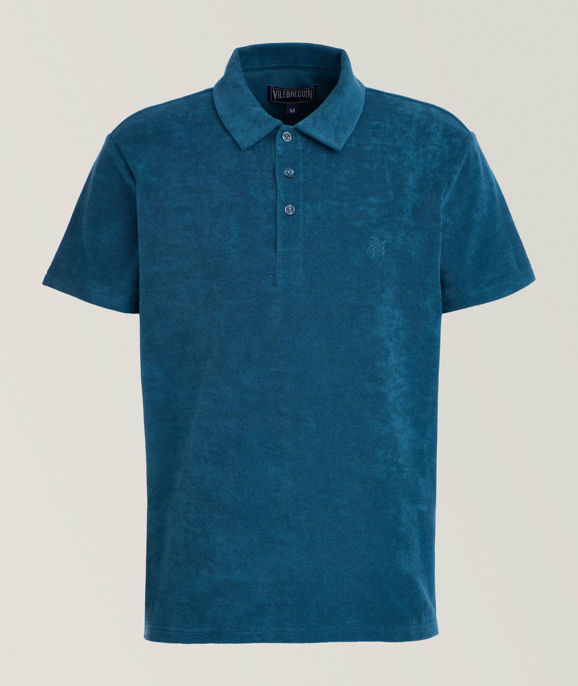Polo en mélange de coton bouclé image 0