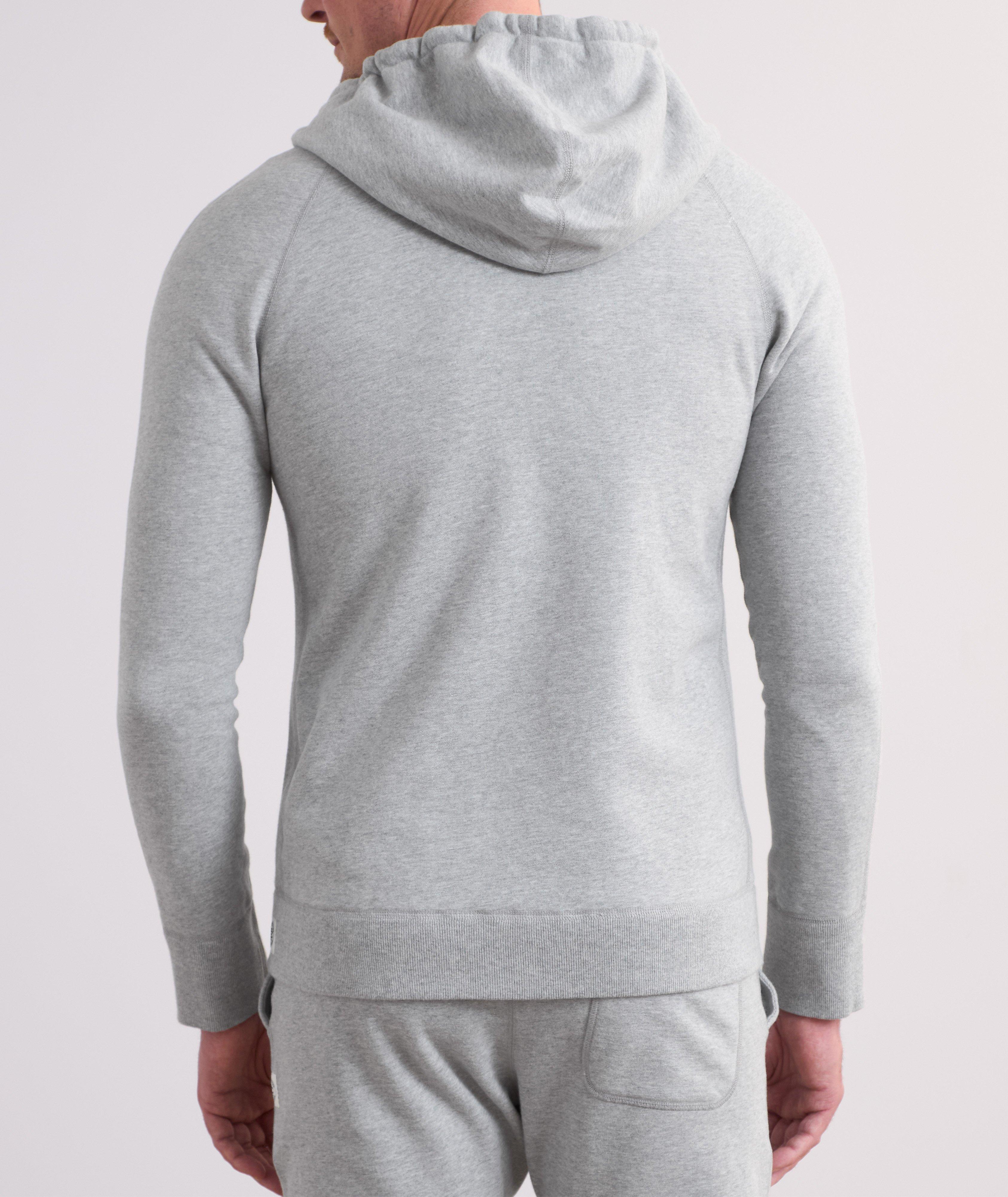 Terry Cotton Full-Zip Hooded Sweater image 2