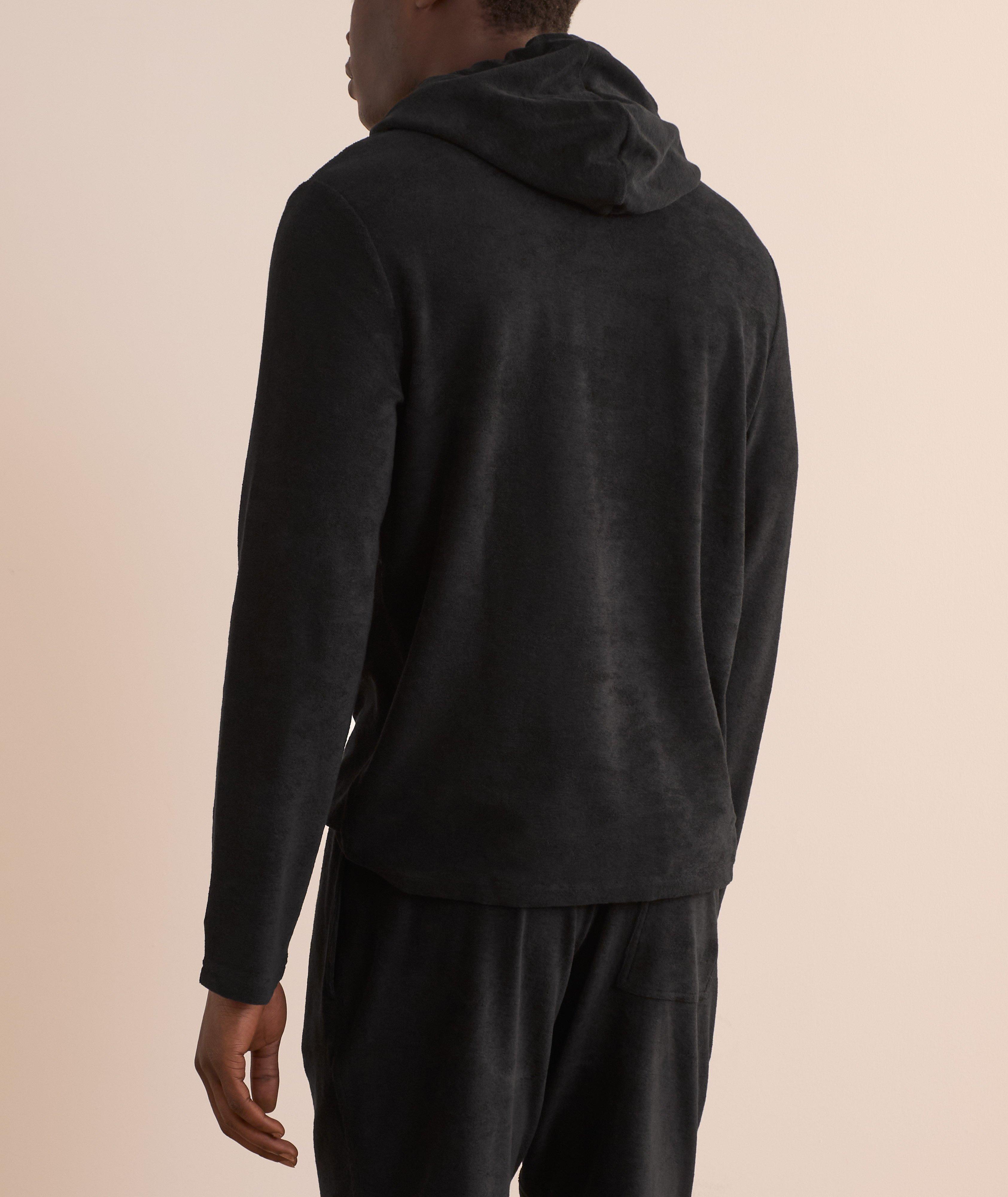 Terry Cloth Cotton-Blend Hooded Sweater  image 2