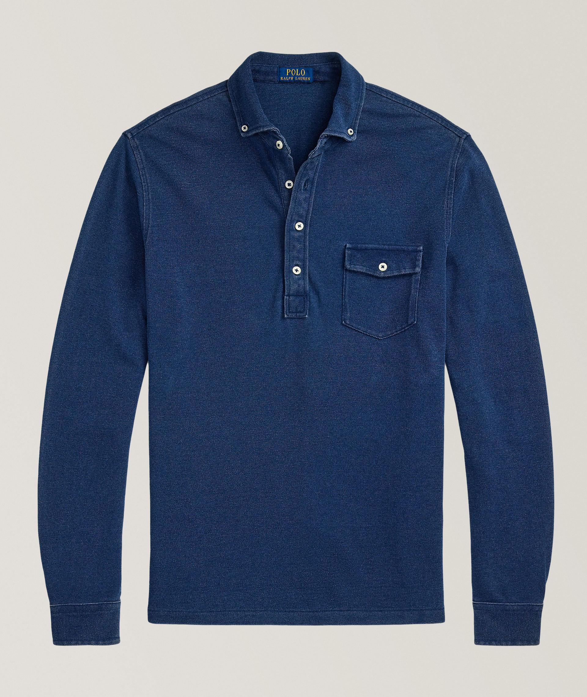 Indigo-Dyed Cotton Polo  image 0