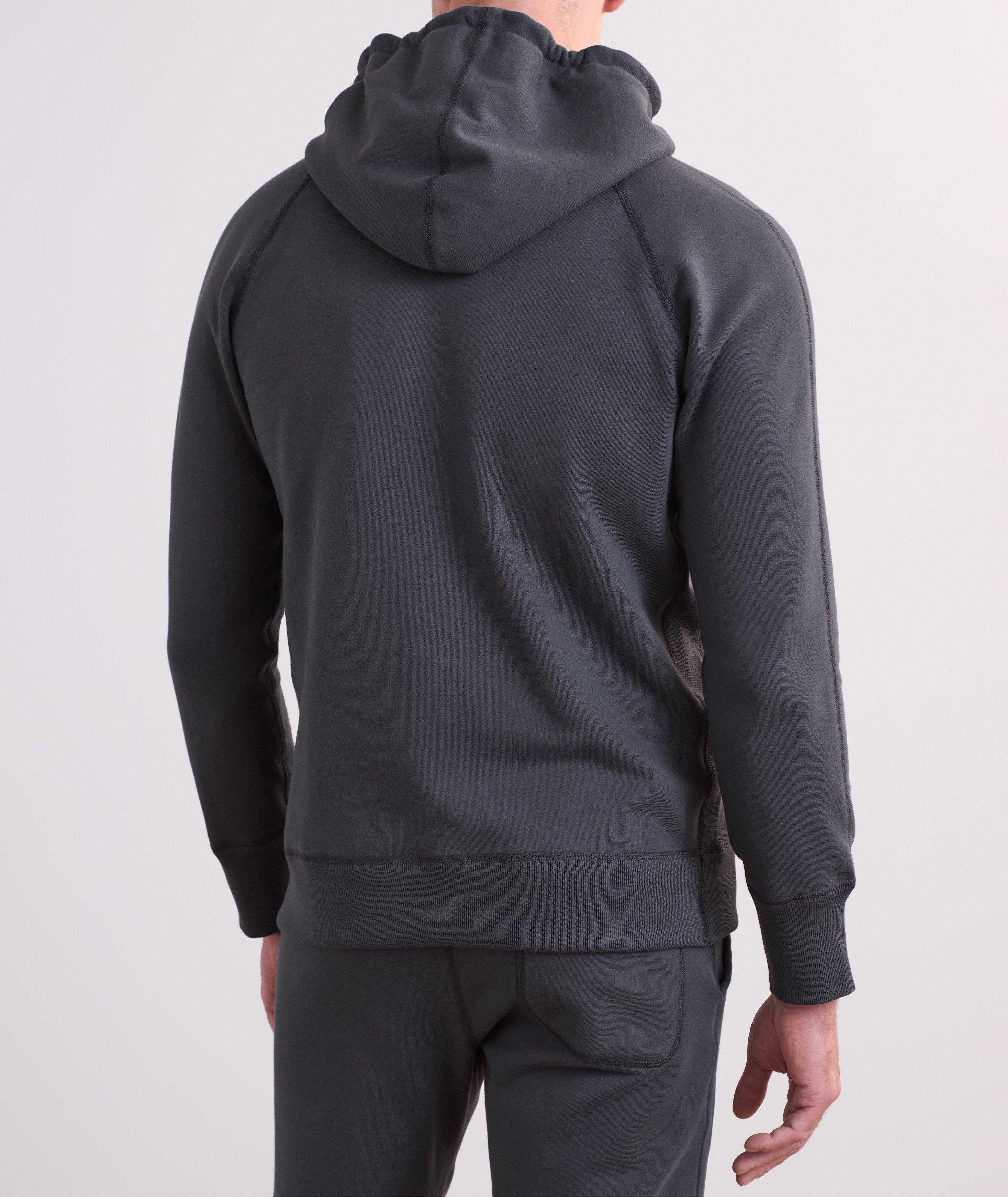 Slim-Fit Terry Cotton Hooded Sweater image 2