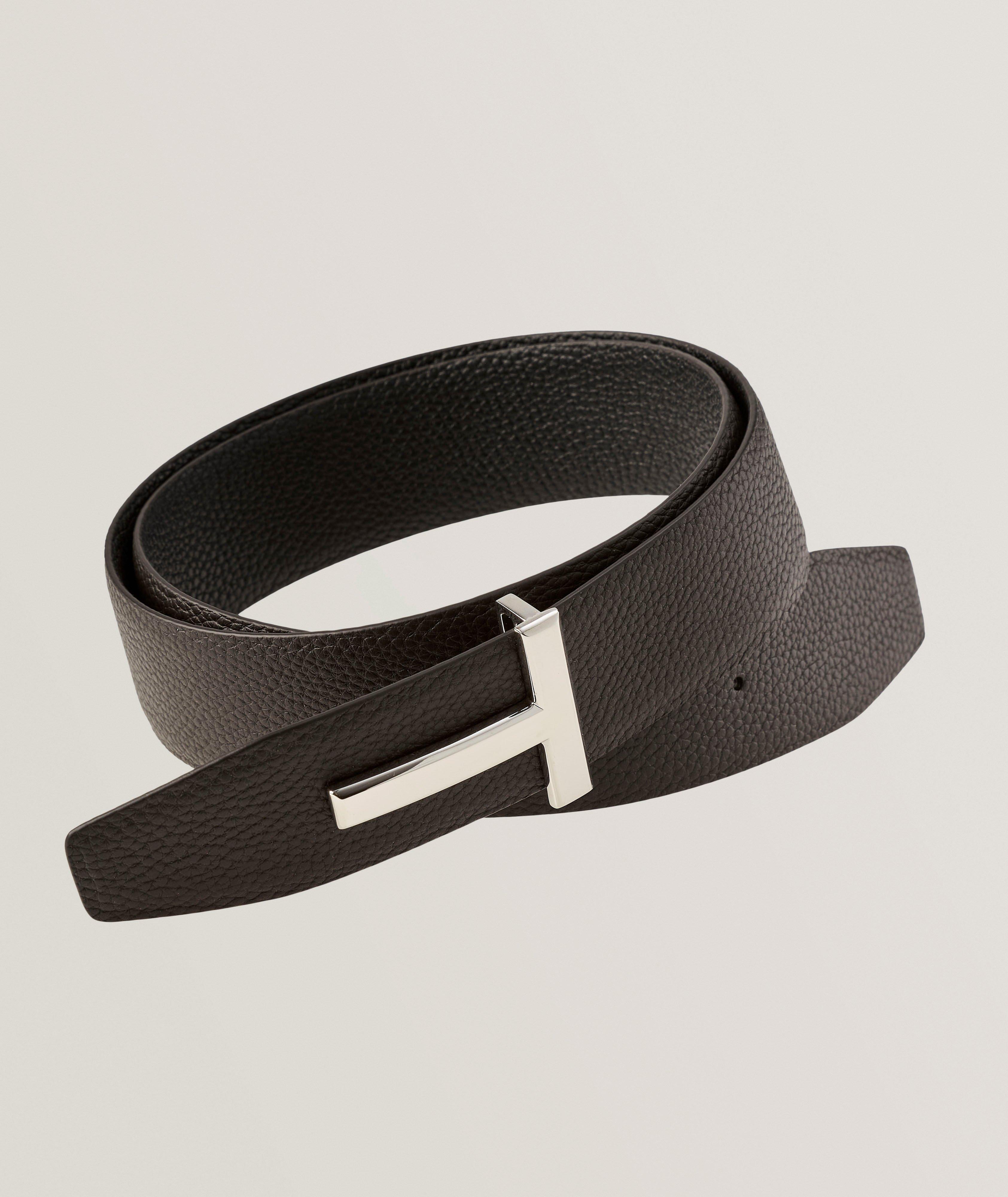 Reversible Grain Leather Ridge T Belt image 0