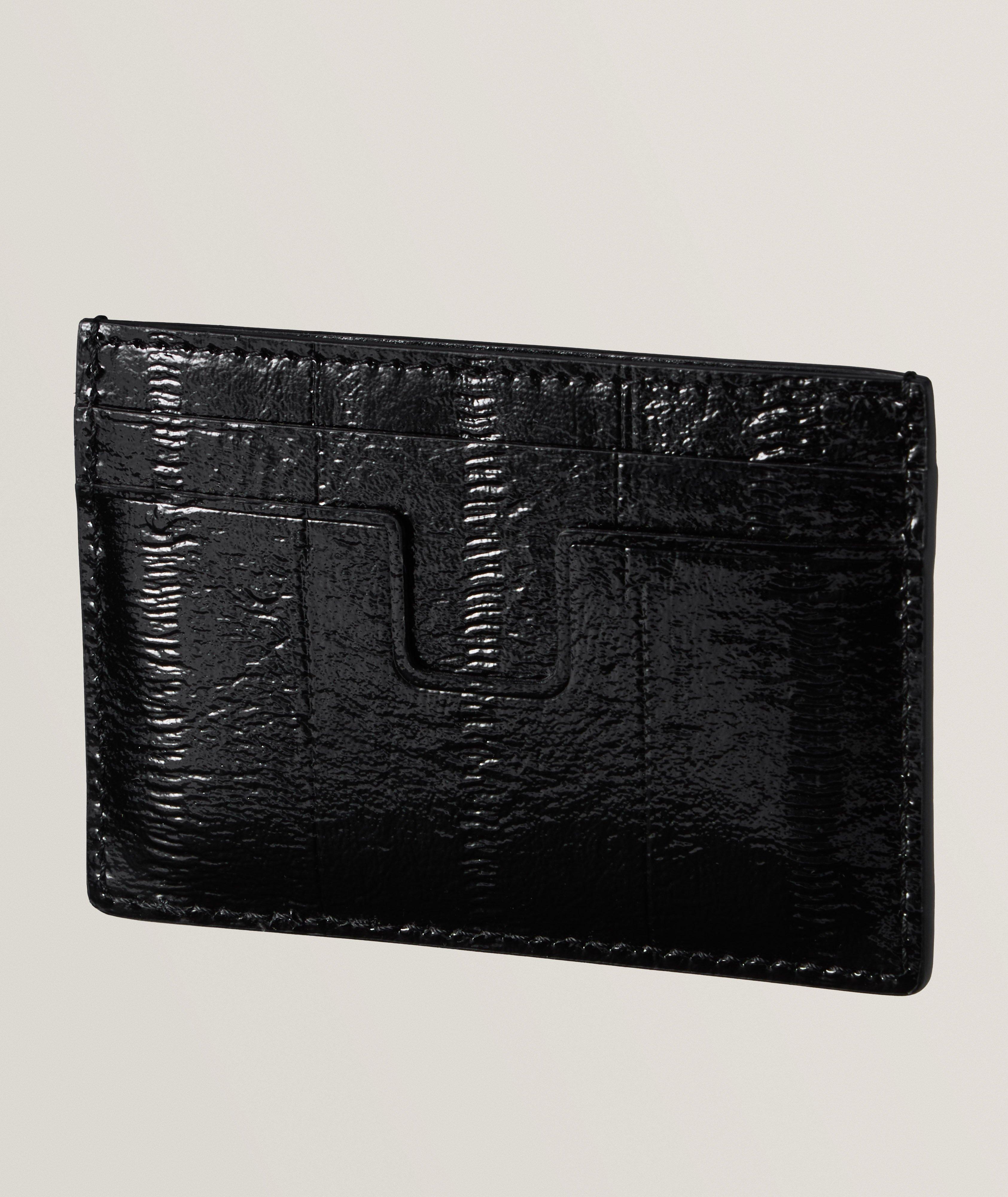 T-Line Patent Eel Print Leather Cardholder image 1