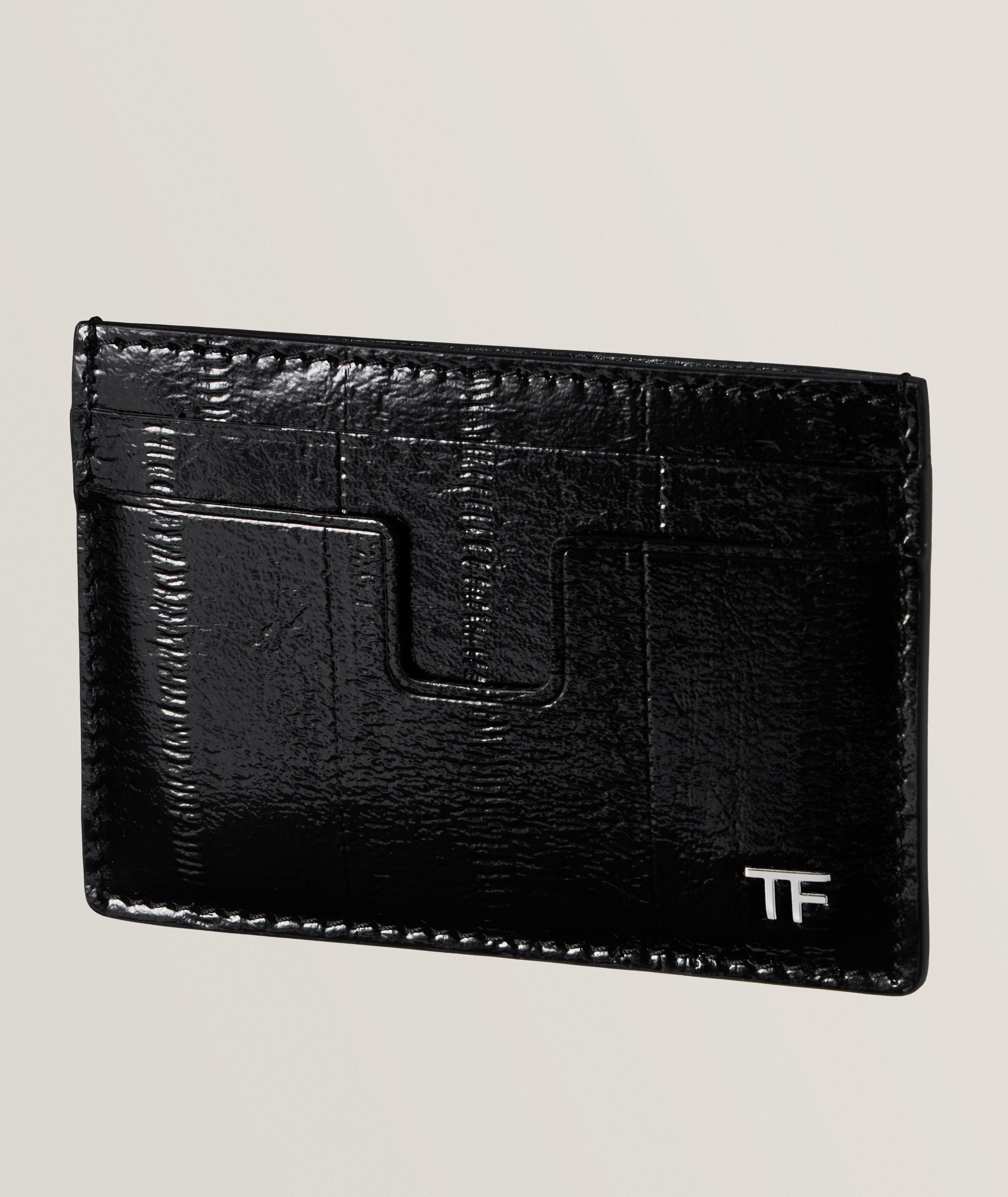 T-Line Patent Eel Print Leather Cardholder image 0