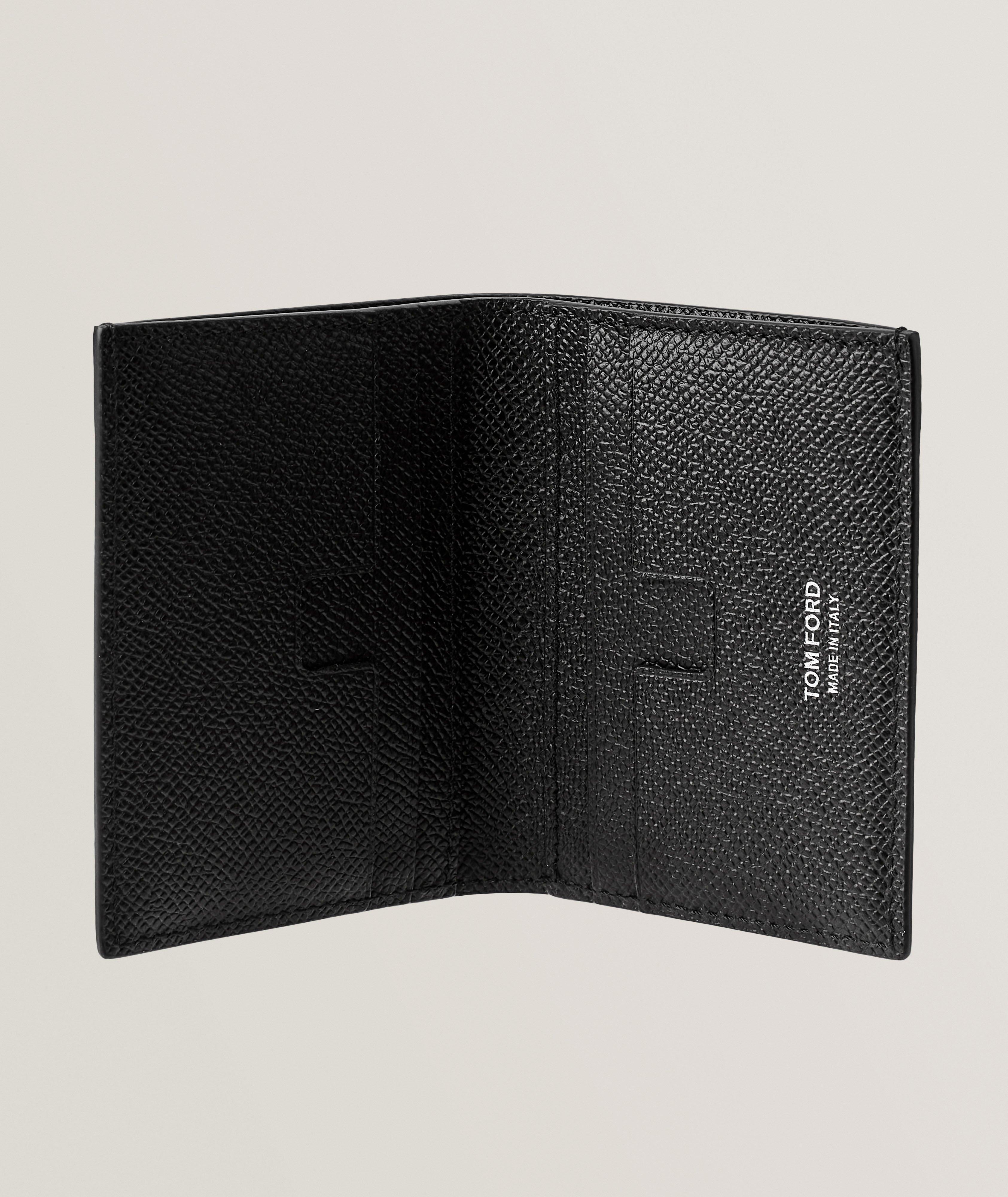 Grain Leather T Line Folding Cardholder image 1