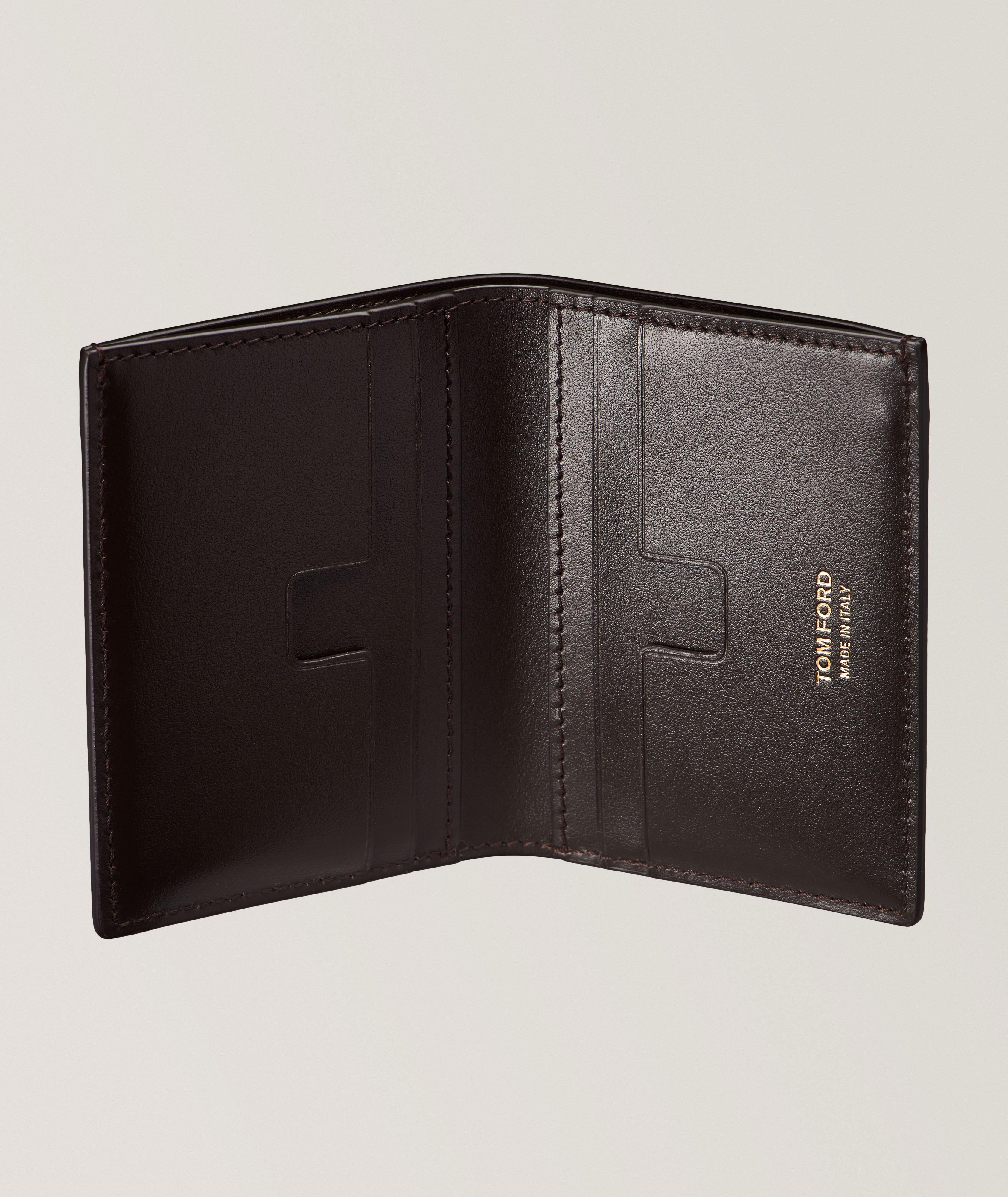 Suede T Line Folding Cardholder image 2