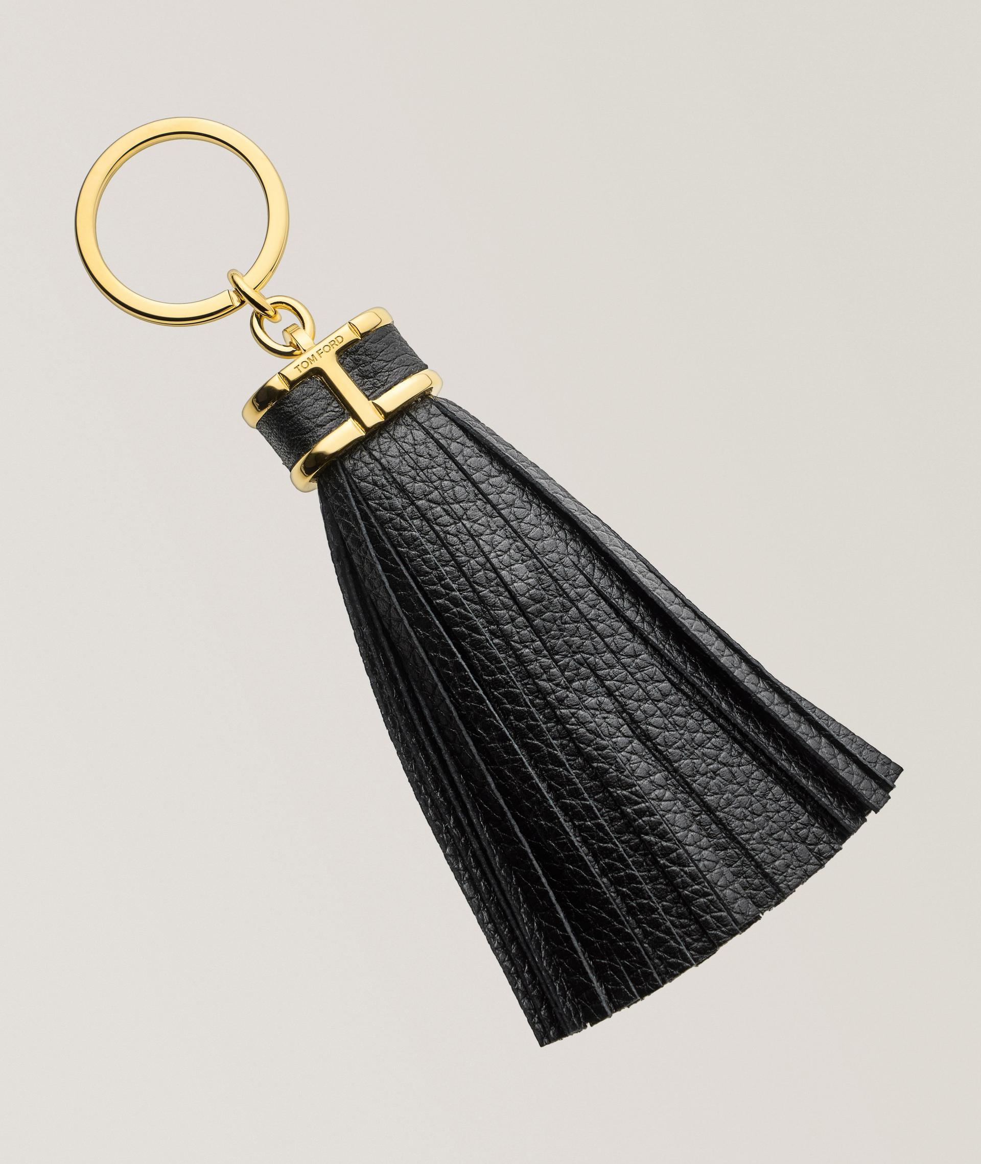 Porte-clés frangé en cuir image 0