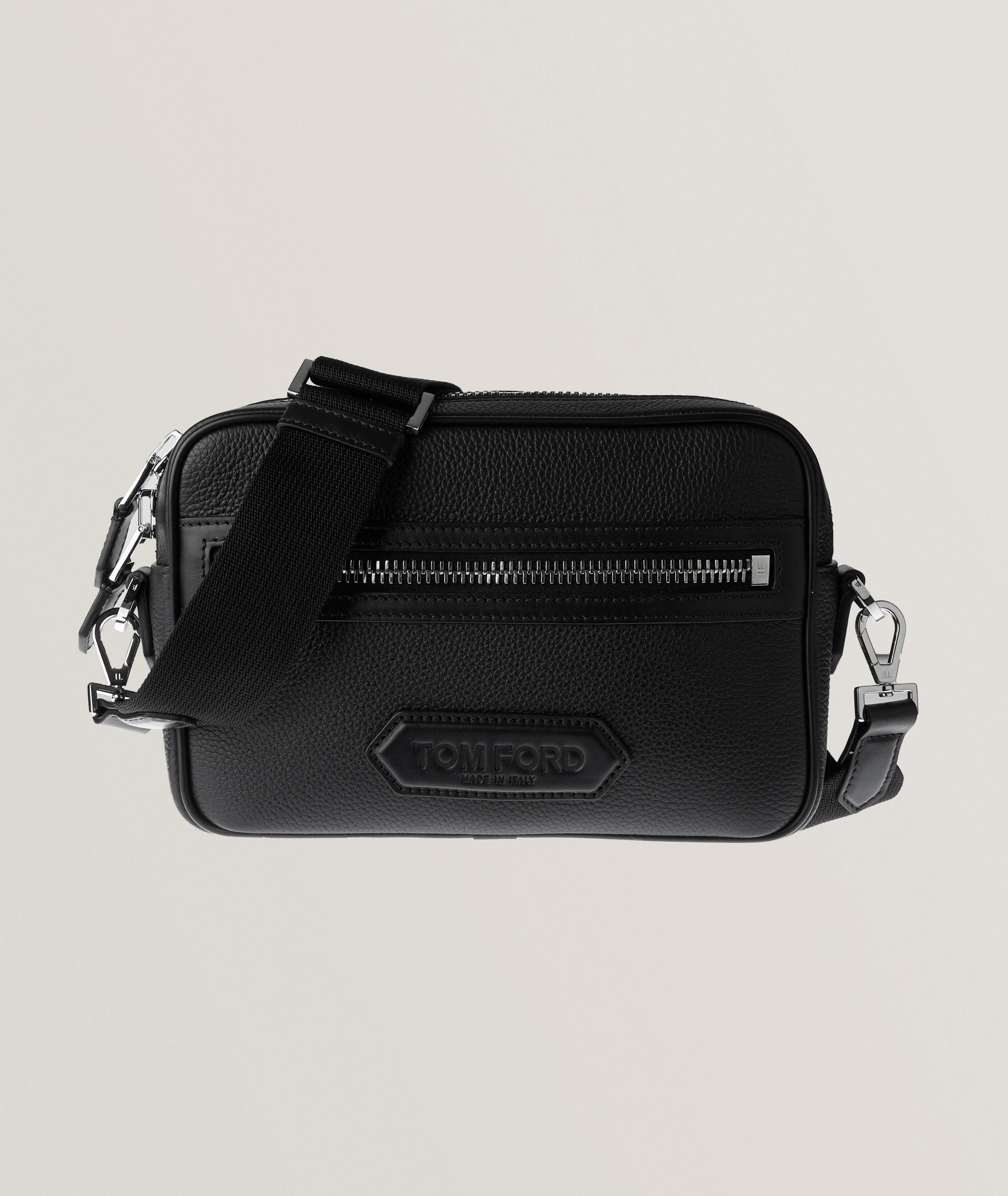 Sac messager en cuir grenu image 0