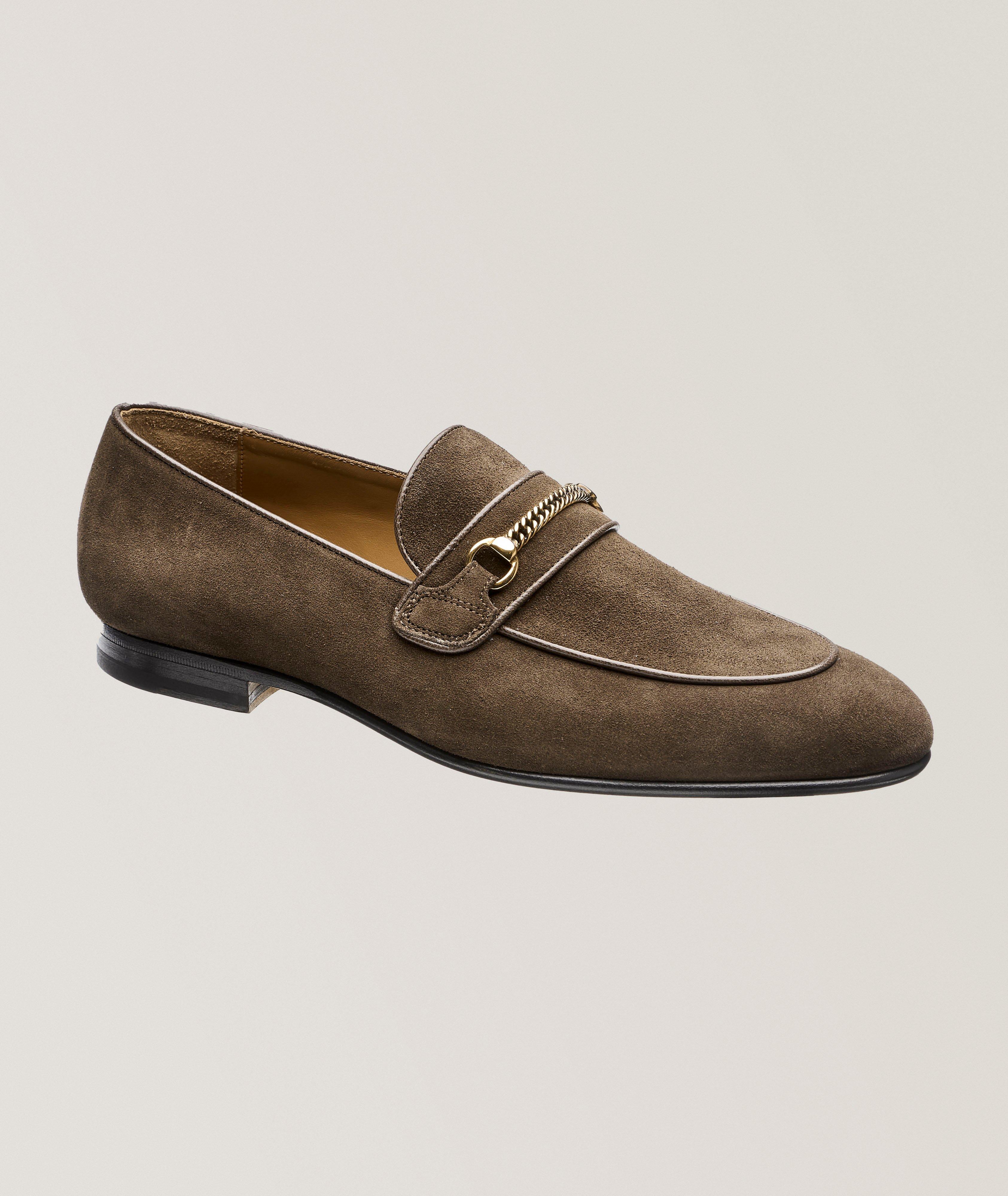 TOM FORD Liam Chain Suede Loafers 