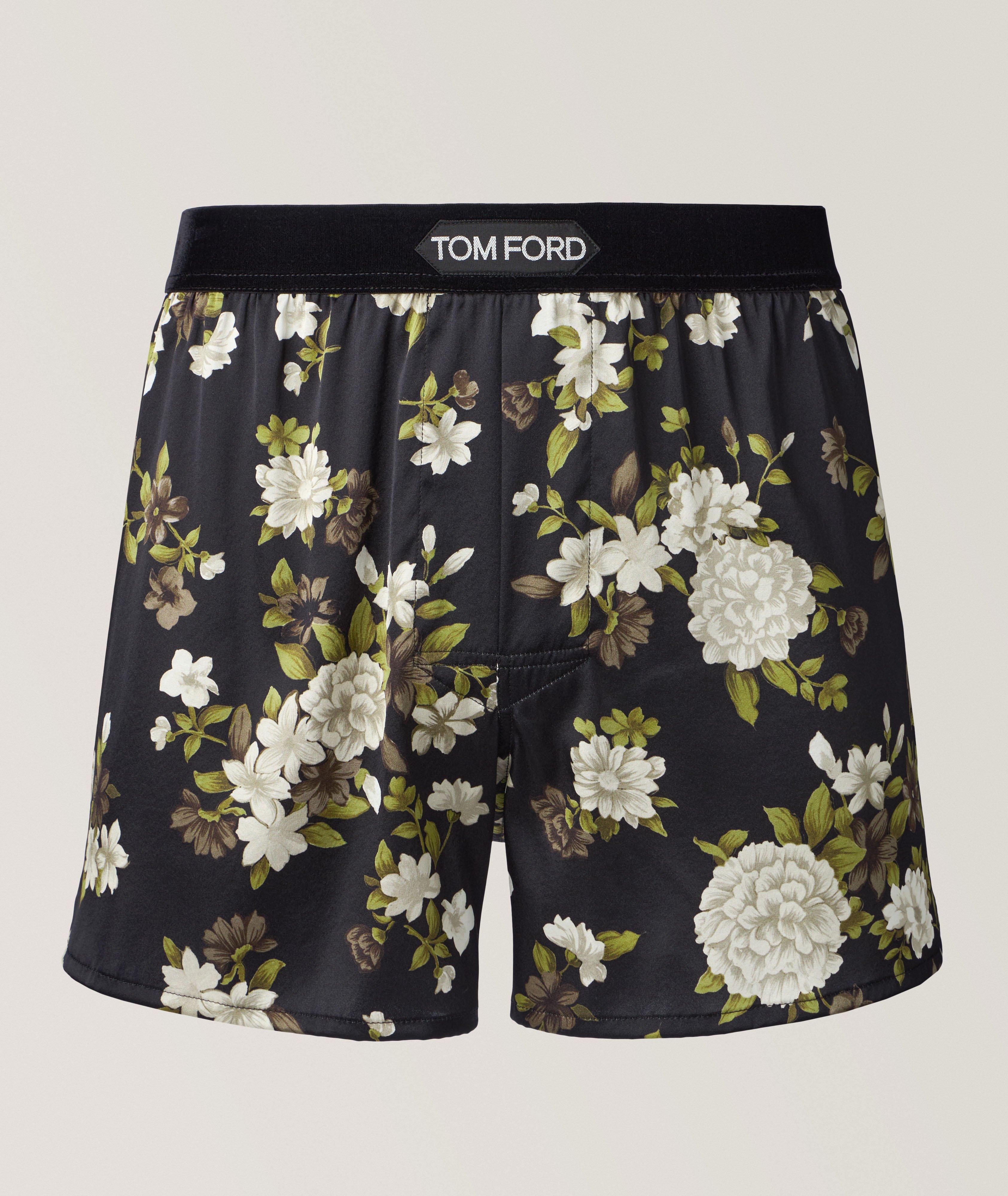 Floral Stretch-Silk Boxers image 0