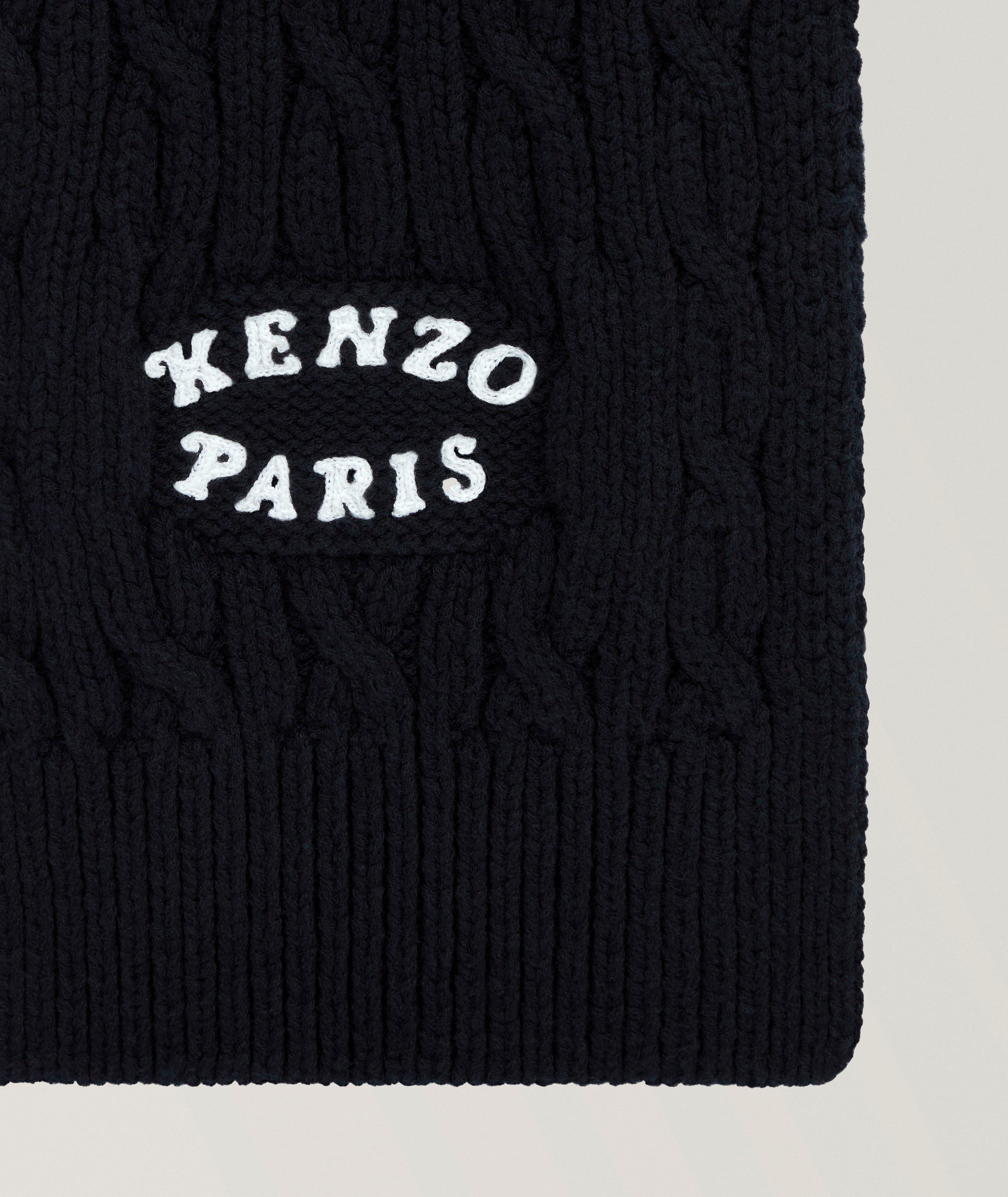 Kenzo Verdy Market Cable Knit Logo Scarf  image 1