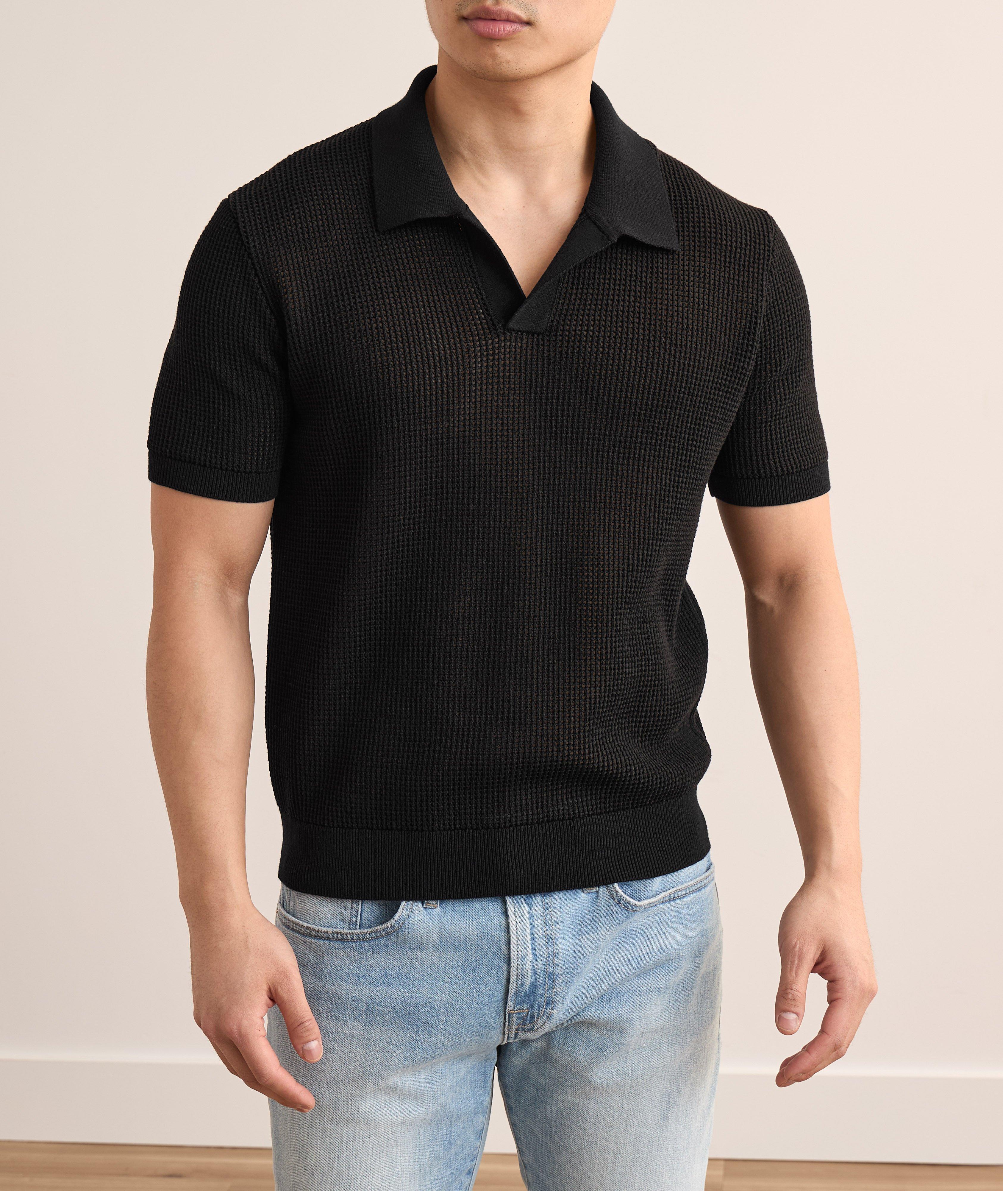 Open Weave Cuban Collar Polo  image 1