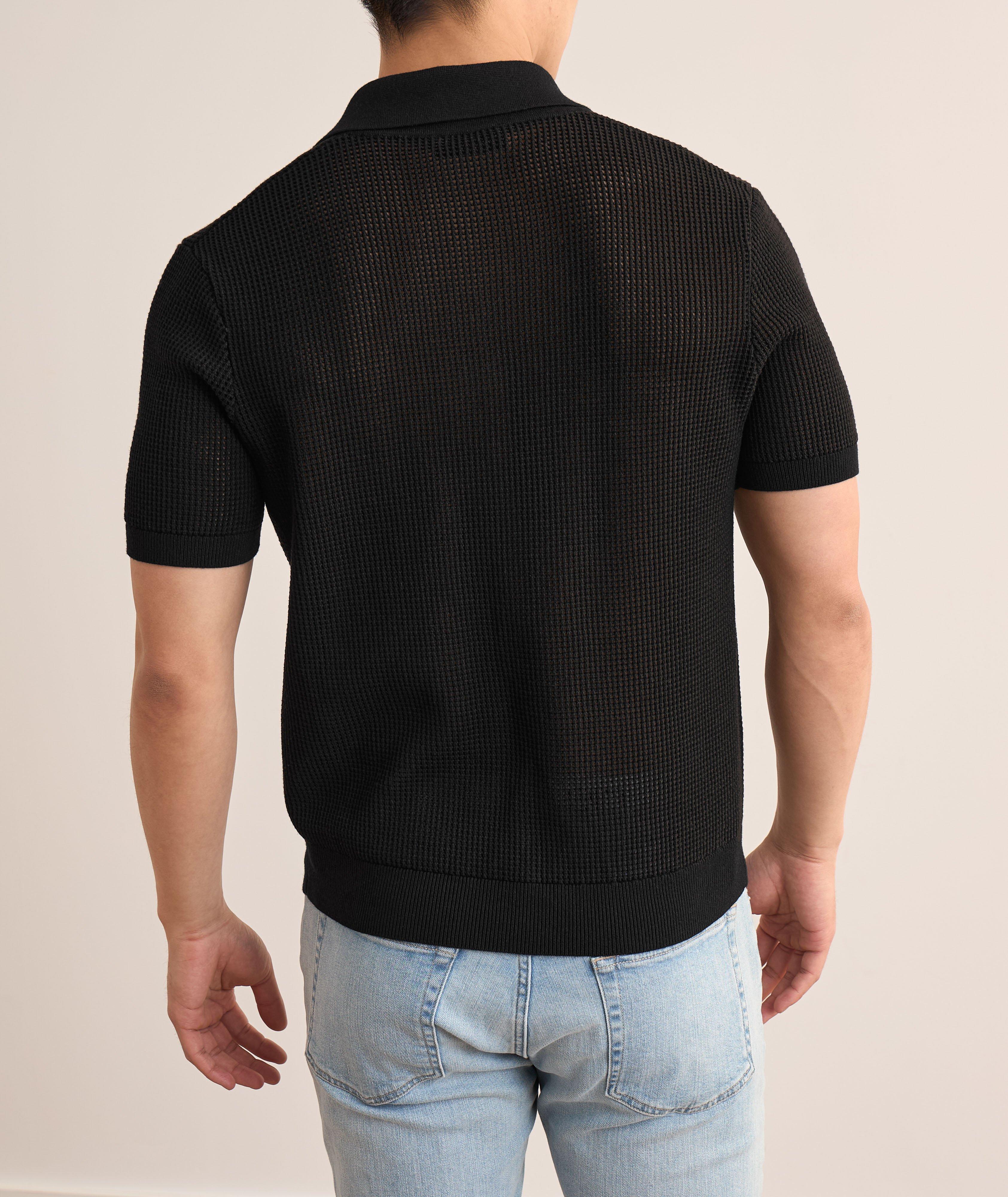 Open Weave Cuban Collar Polo  image 2