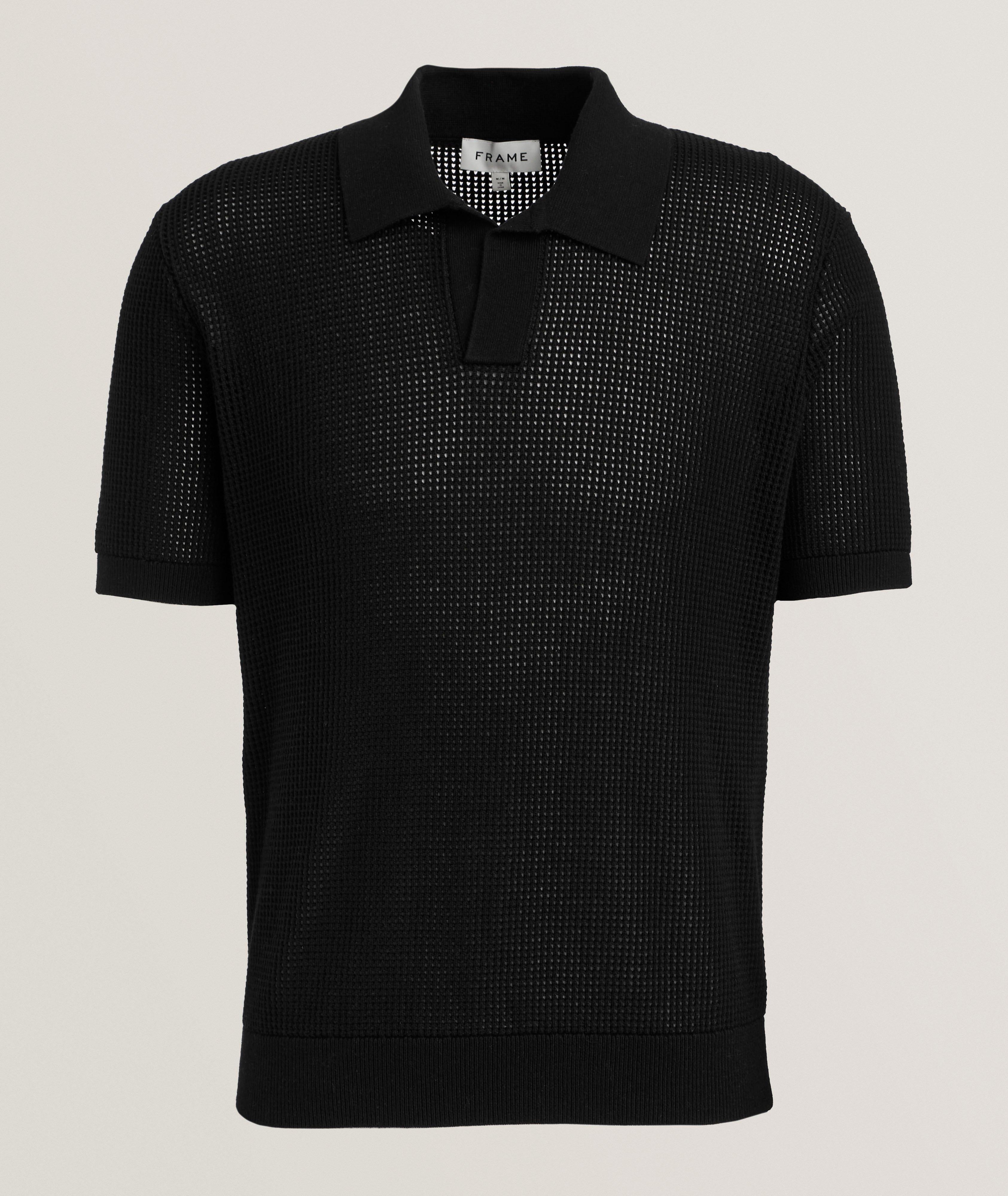 Open Weave Cuban Collar Polo  image 0