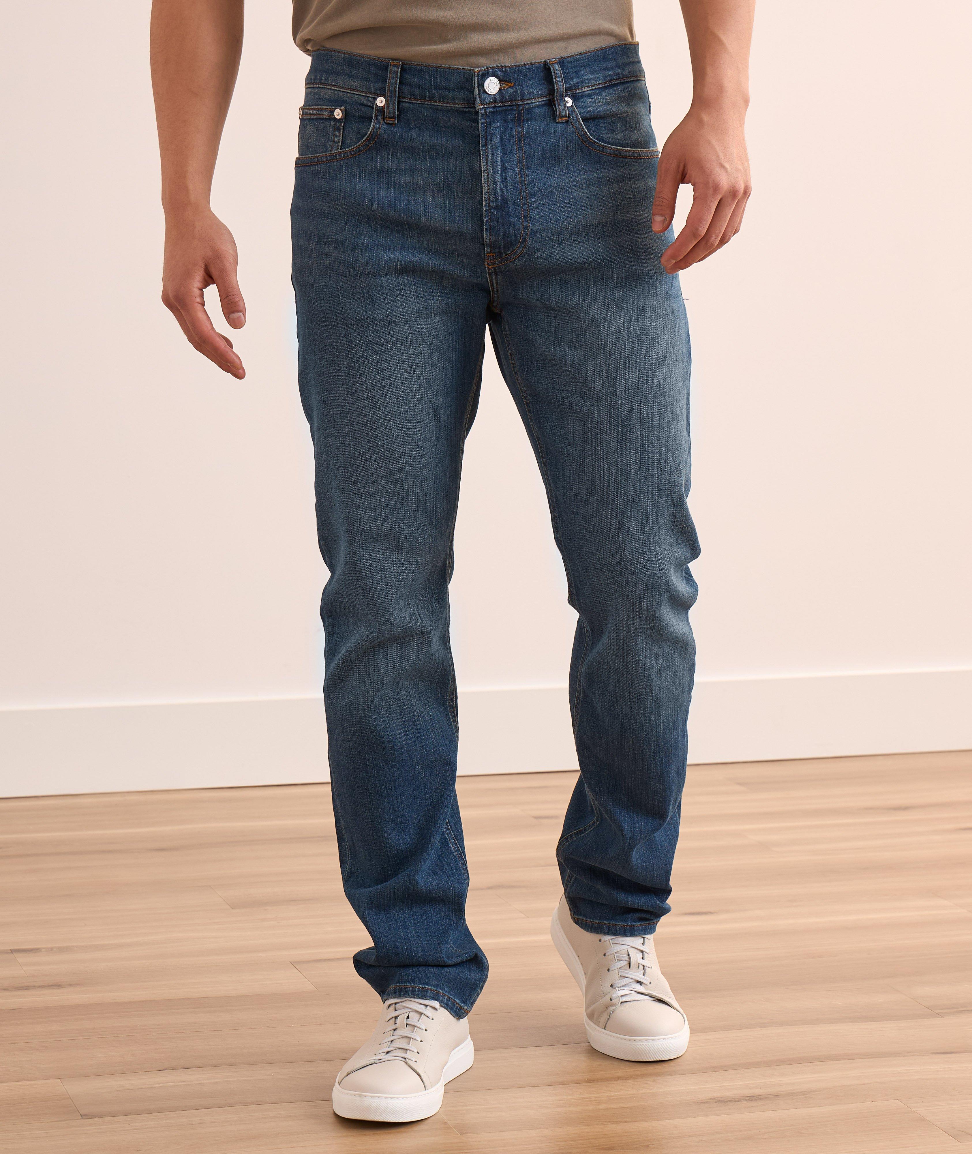 Jean en coton extensible de coupe moderne droite image 2