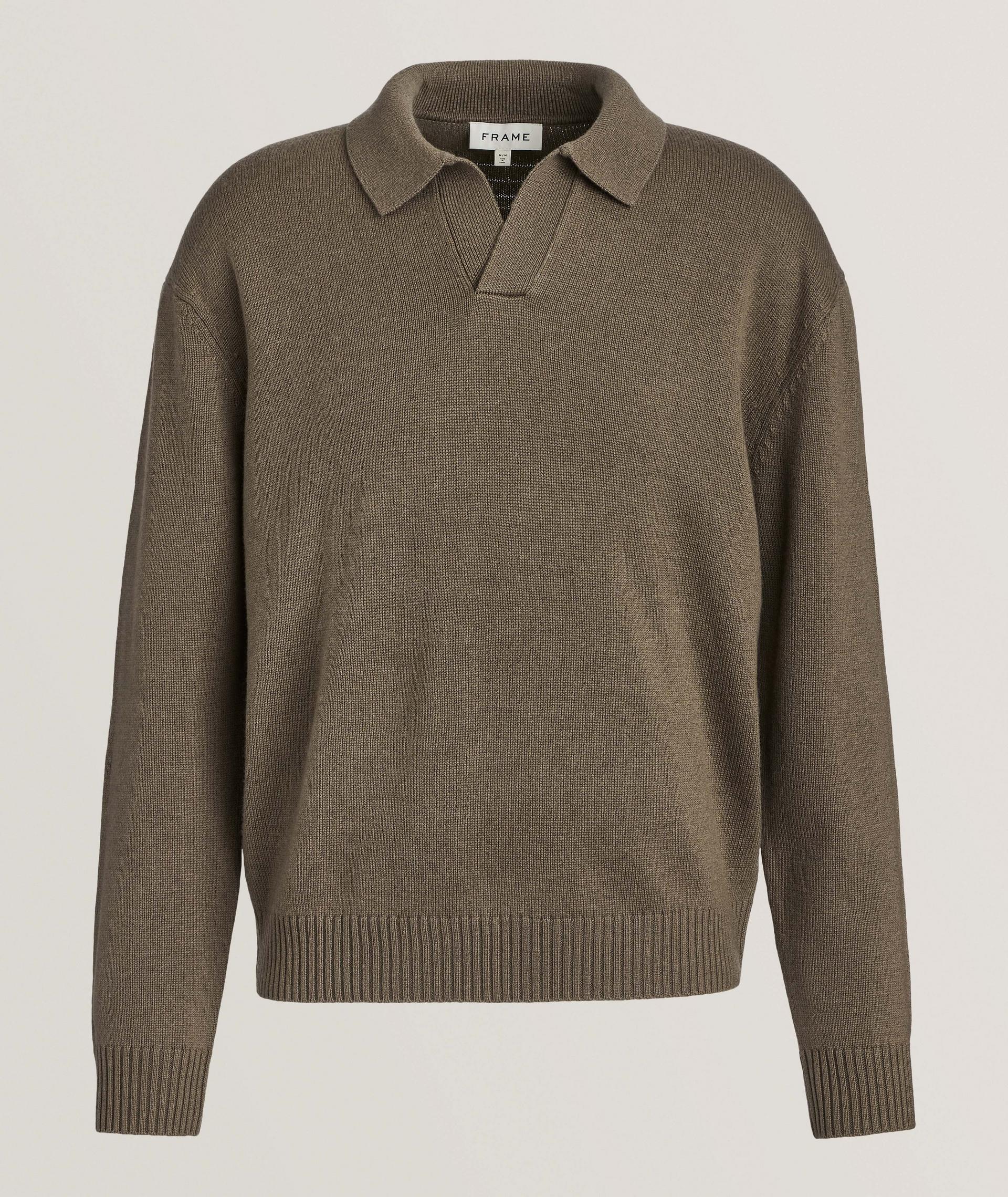 Wool-Silk Johnny Collar Sweater image 0