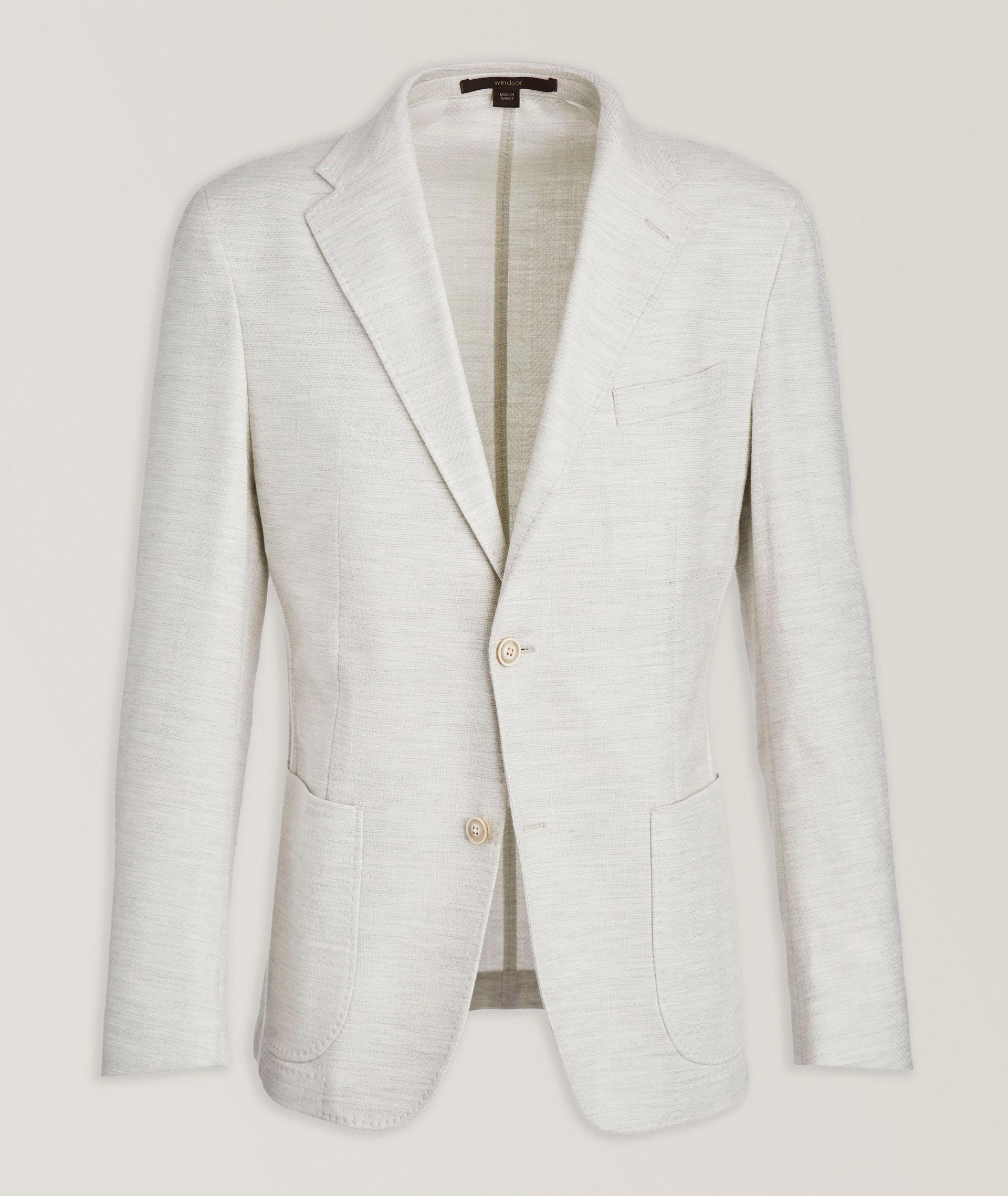 Veston en mélange de coton chiné image 0