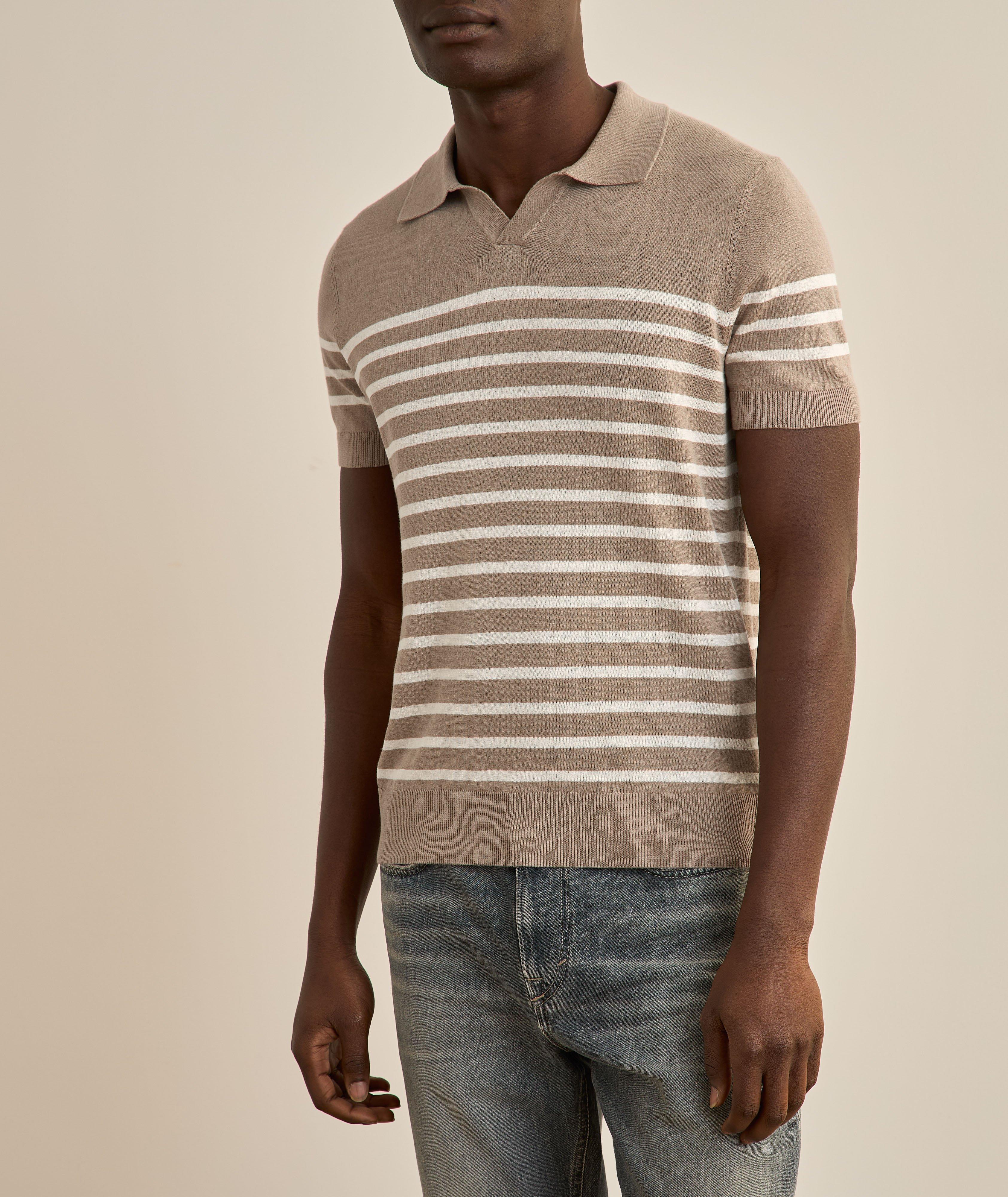 Lindo Stripe Cotton Knit Polo  image 2