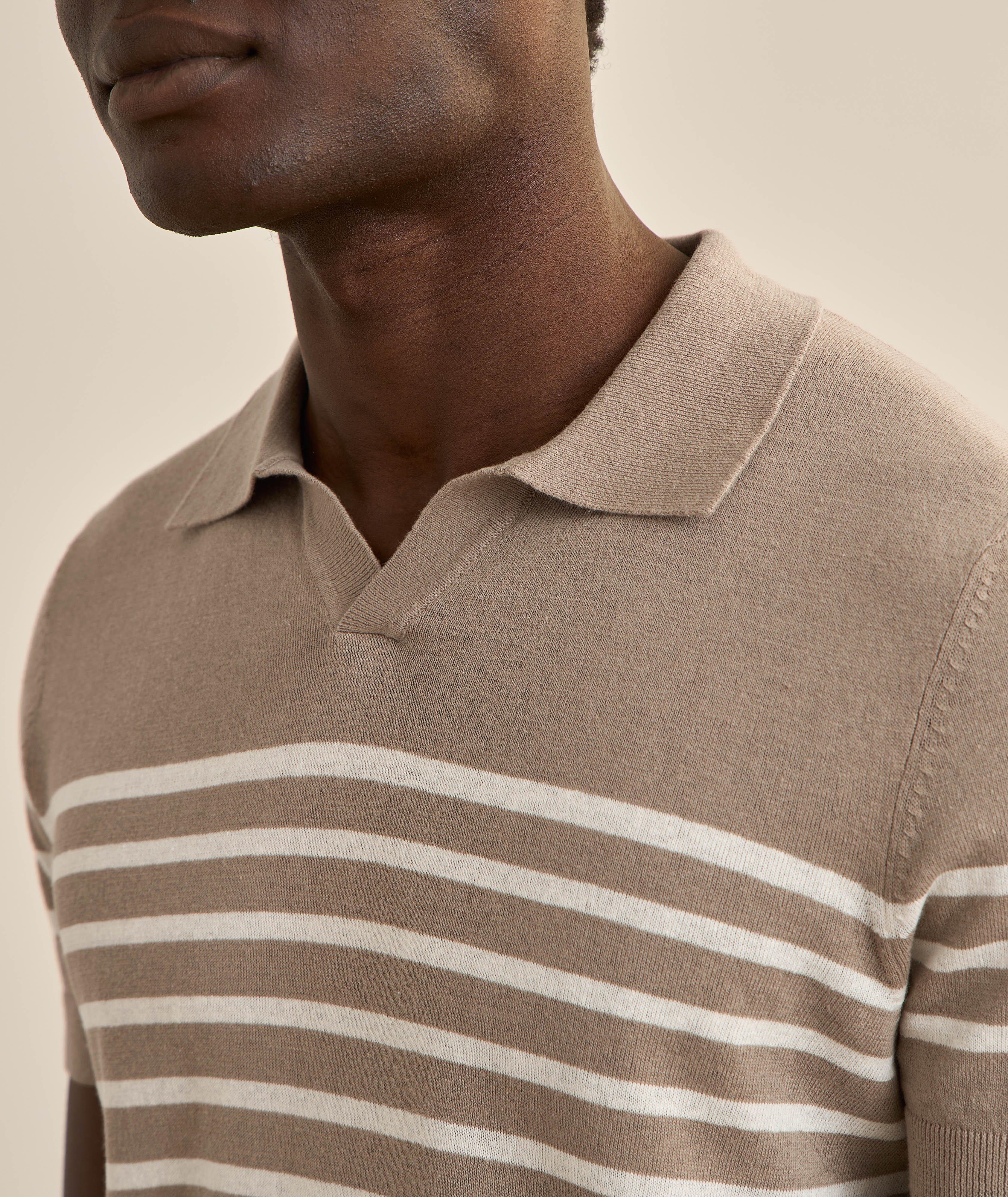 Lindo Stripe Cotton Knit Polo  image 4