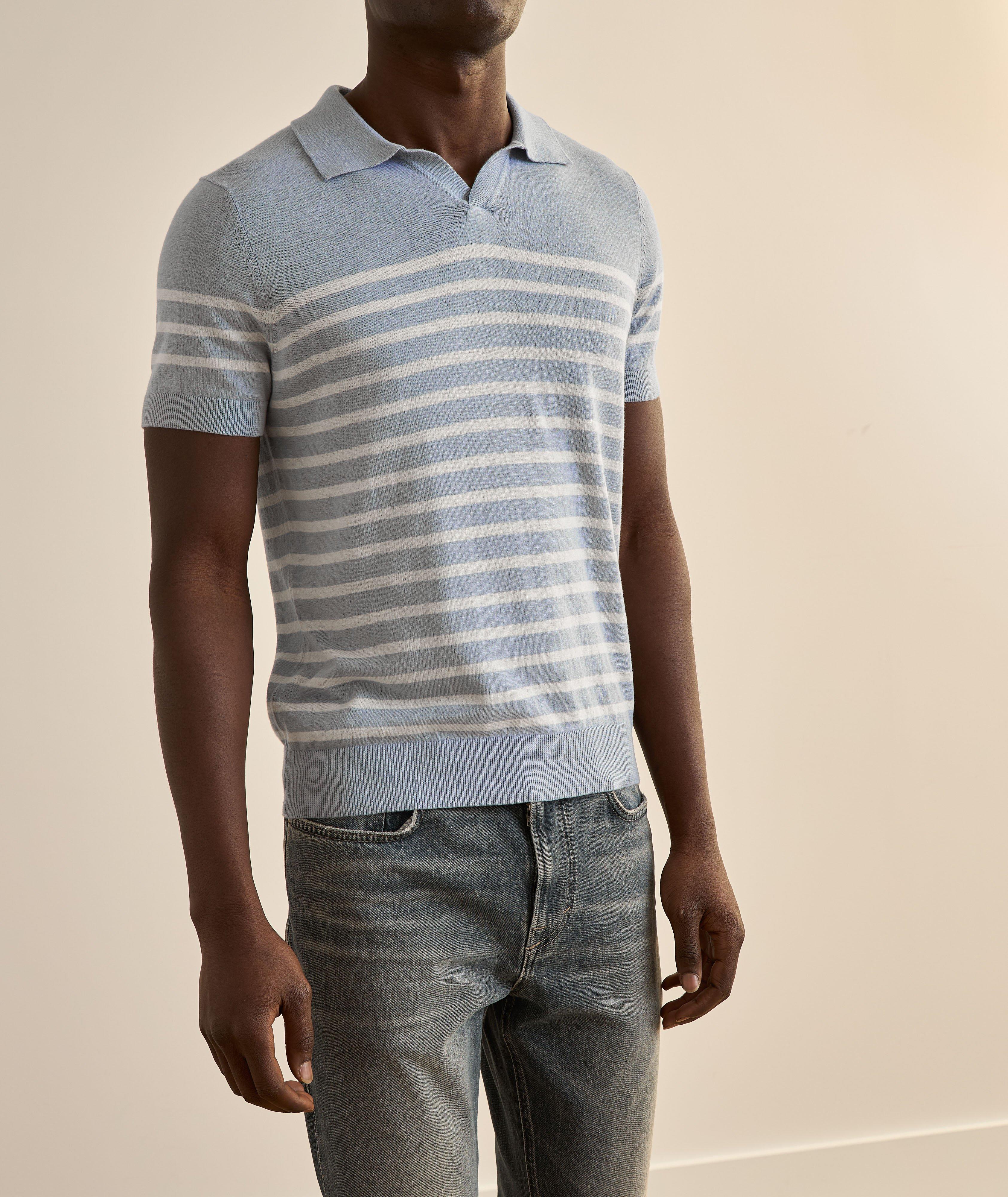 Lindo Stripe Cotton Knit Polo  image 2