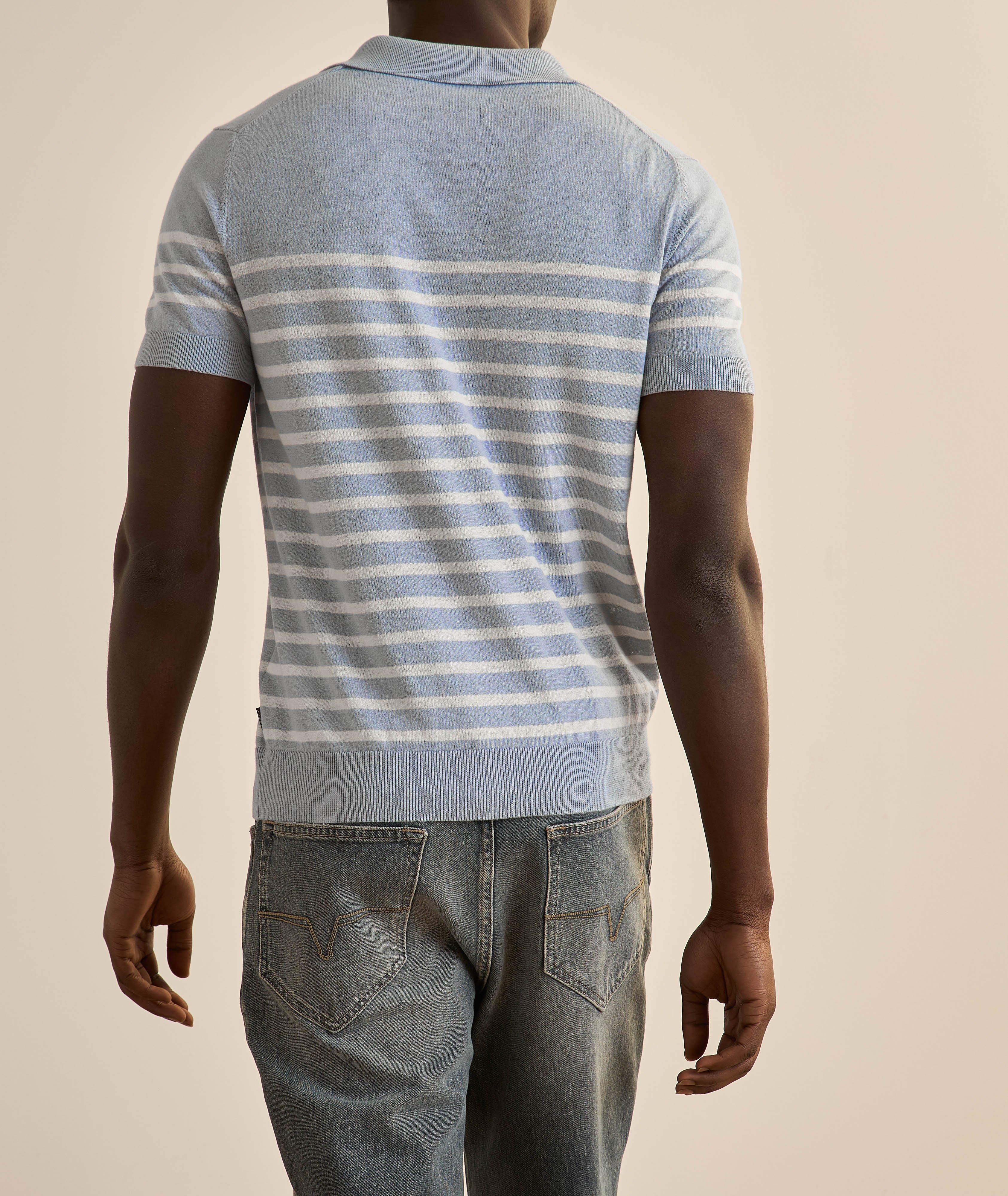 Lindo Stripe Cotton Knit Polo  image 3