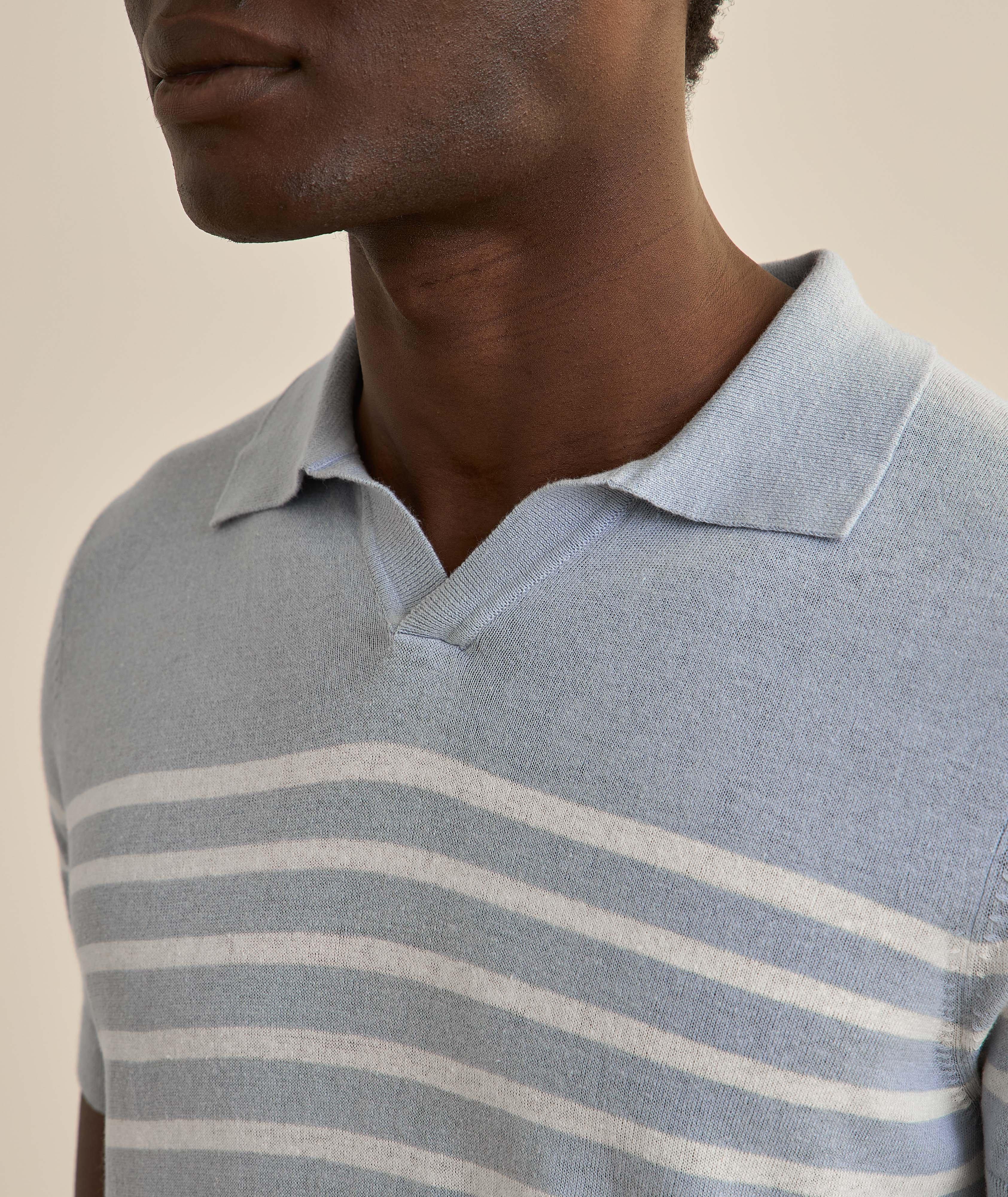 Lindo Stripe Cotton Knit Polo  image 4