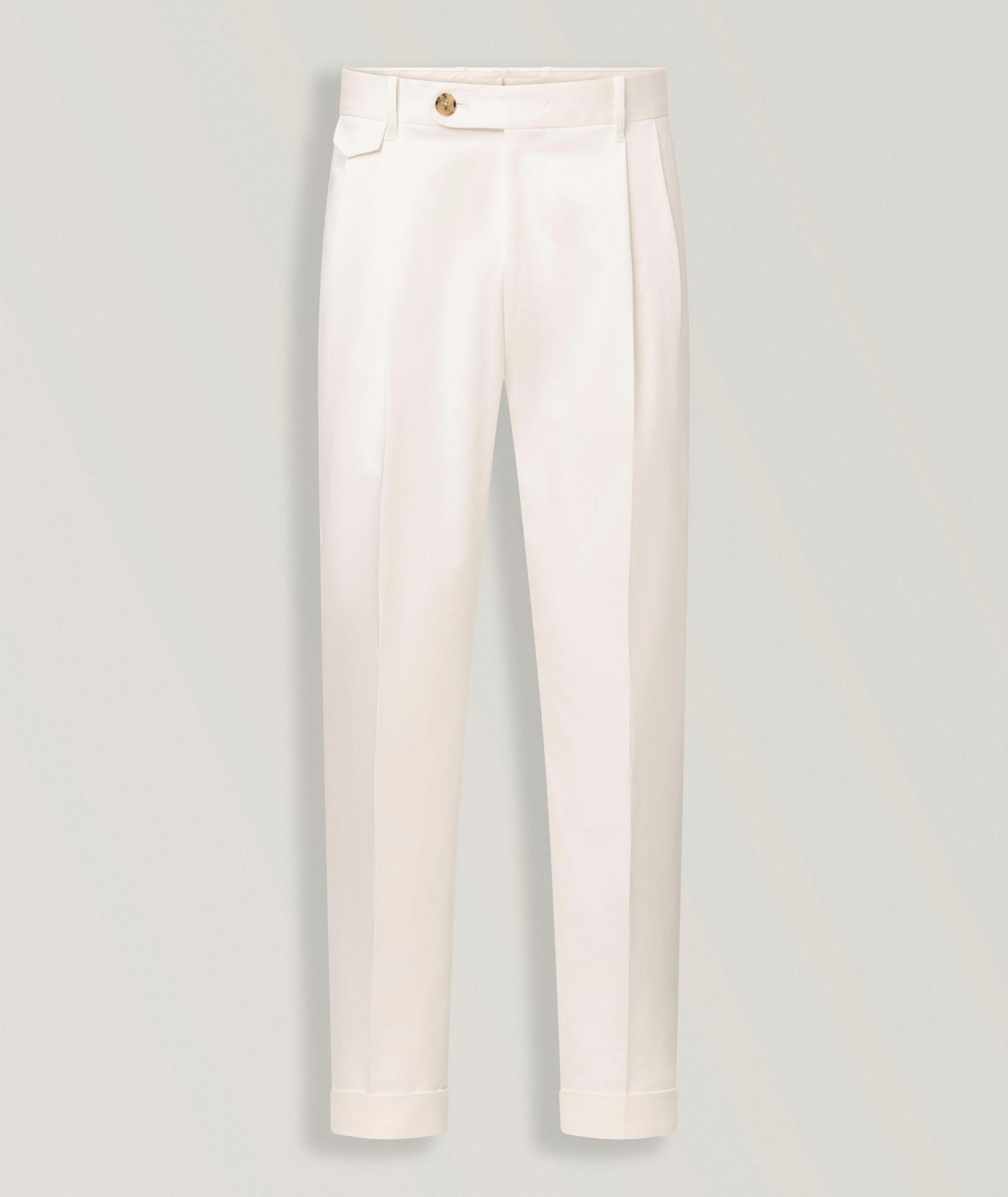 Sapo Stretch-Cotton Pleated Pants  image 0