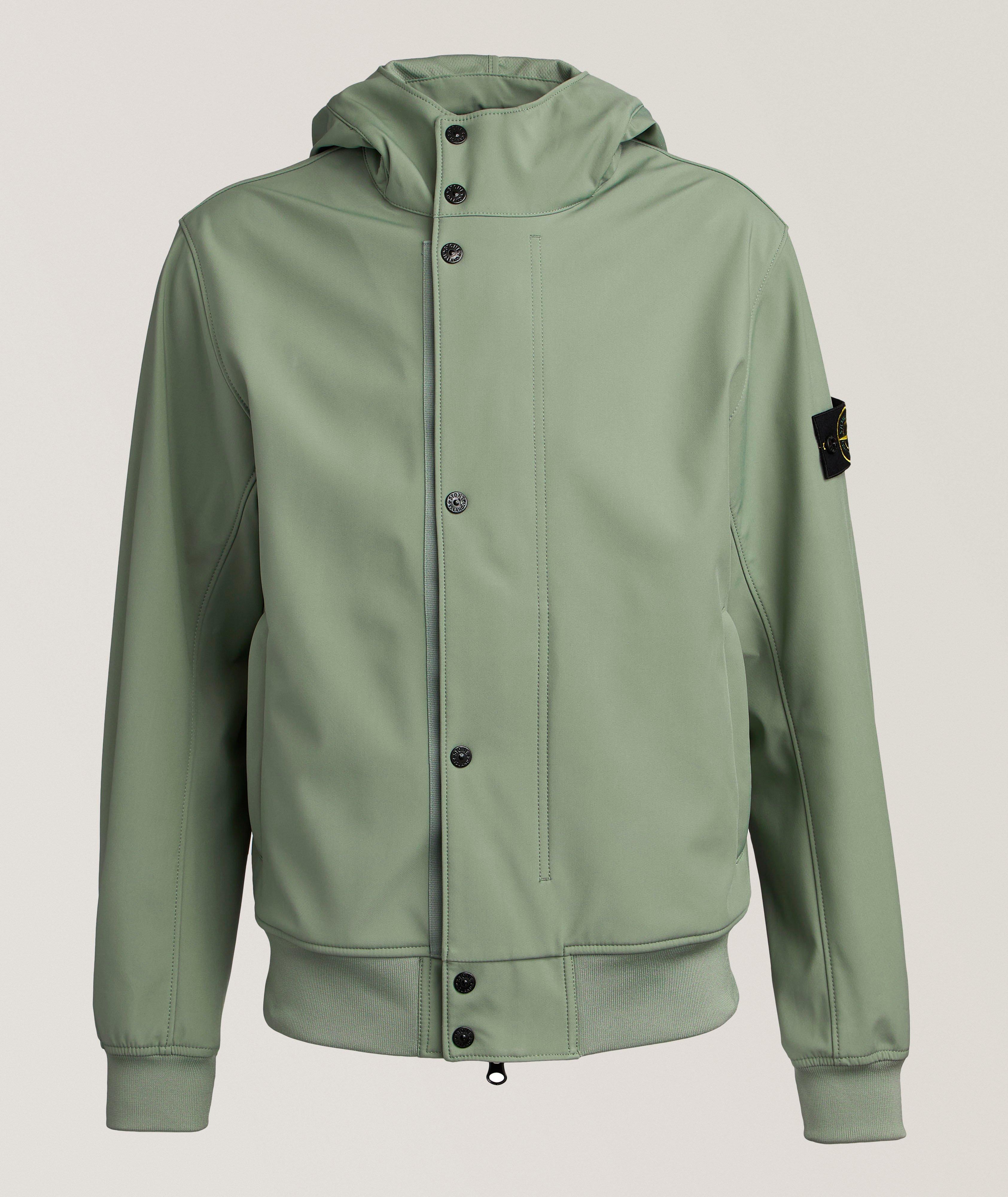 Stone Island Blouson en tissu technique à capuchon