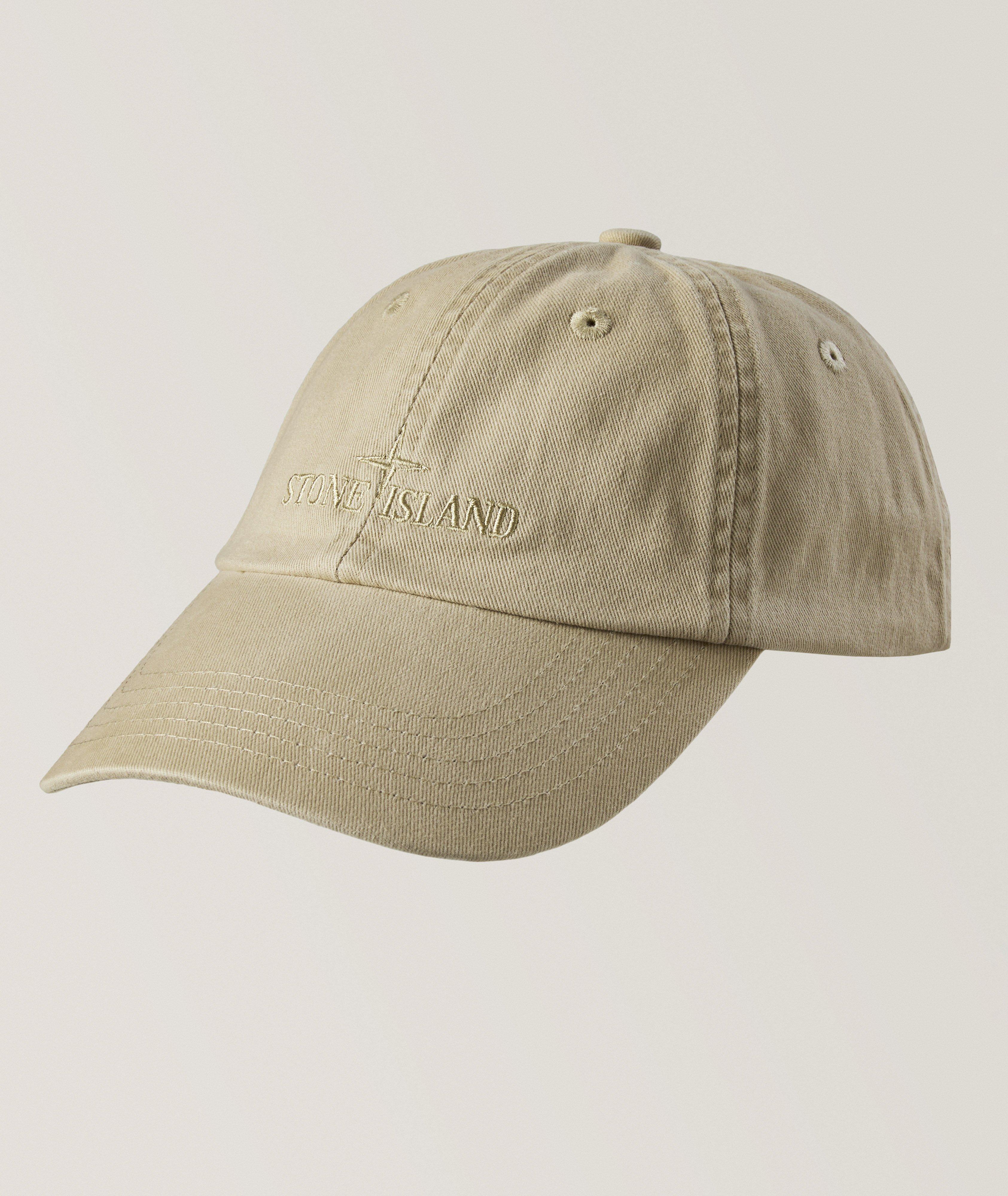 Embroidered Logo Brushed Cotton Baseball Cap image 0