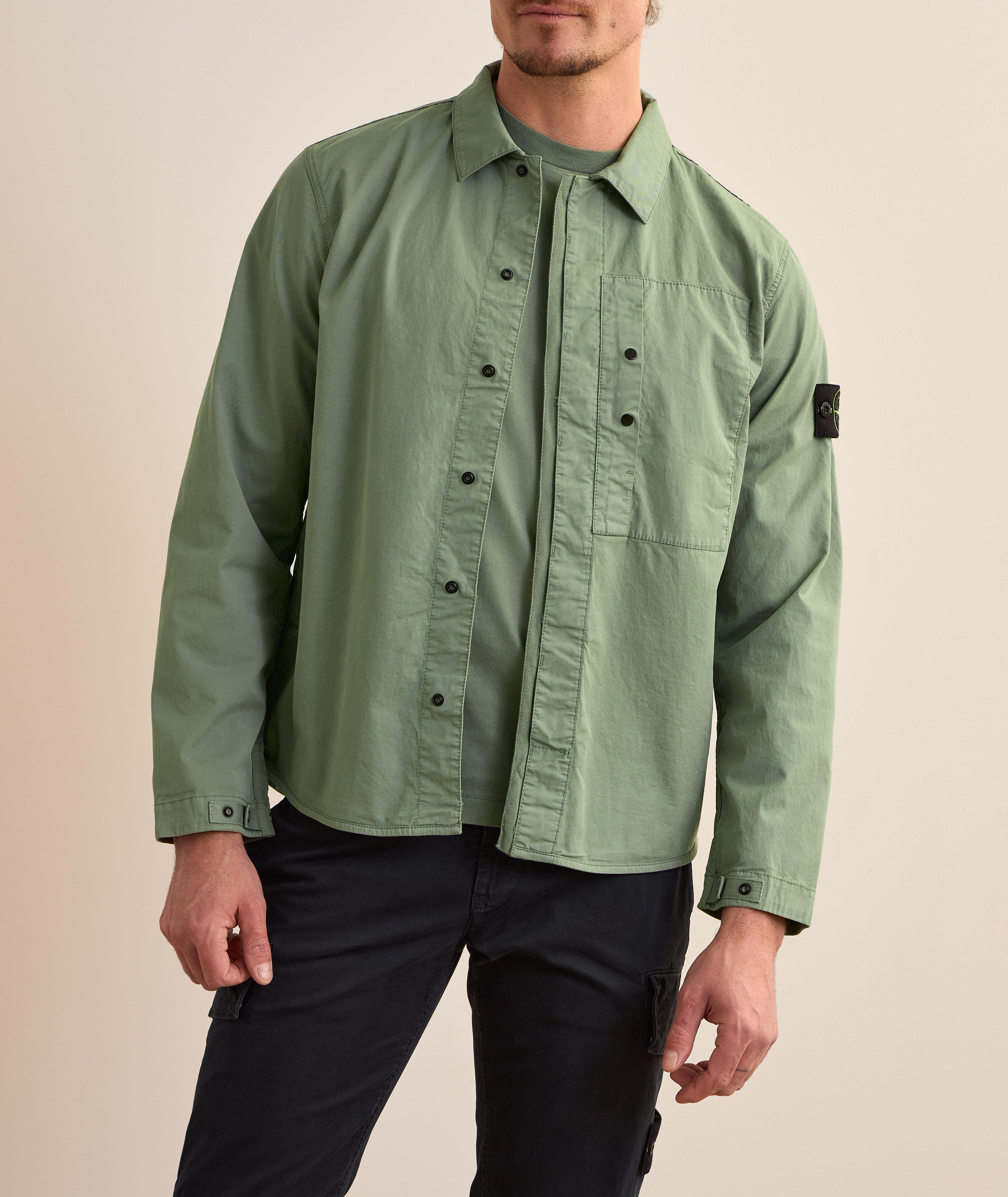 Stretch-Cotton Twill Overshirt  image 1