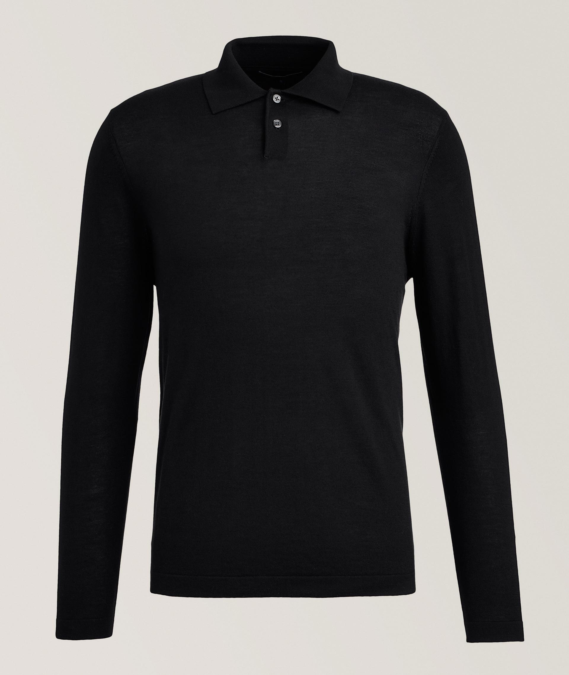 Cotton-Blend Polo Sweater image 0