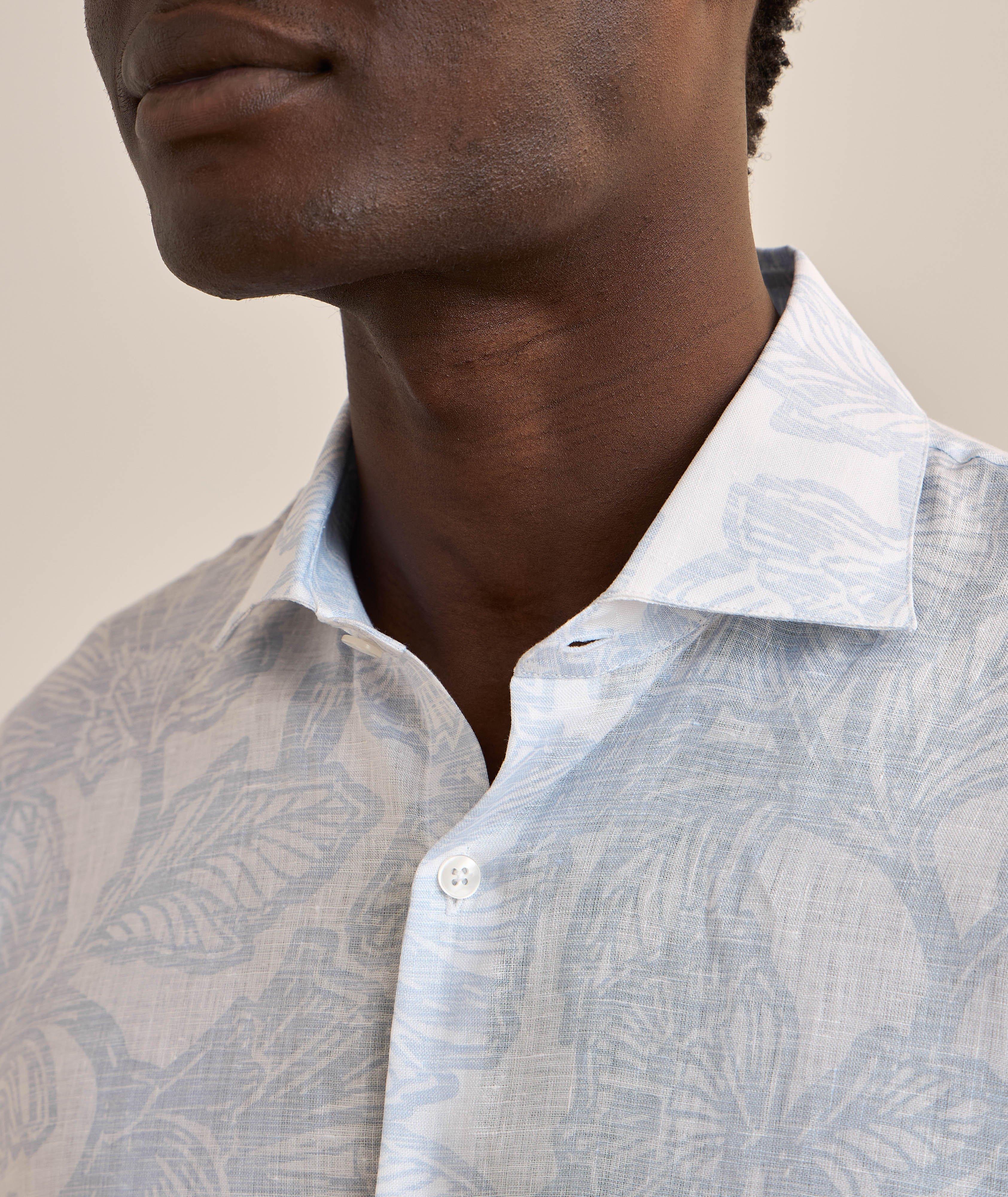 Floral Print Linen Shirt image 3