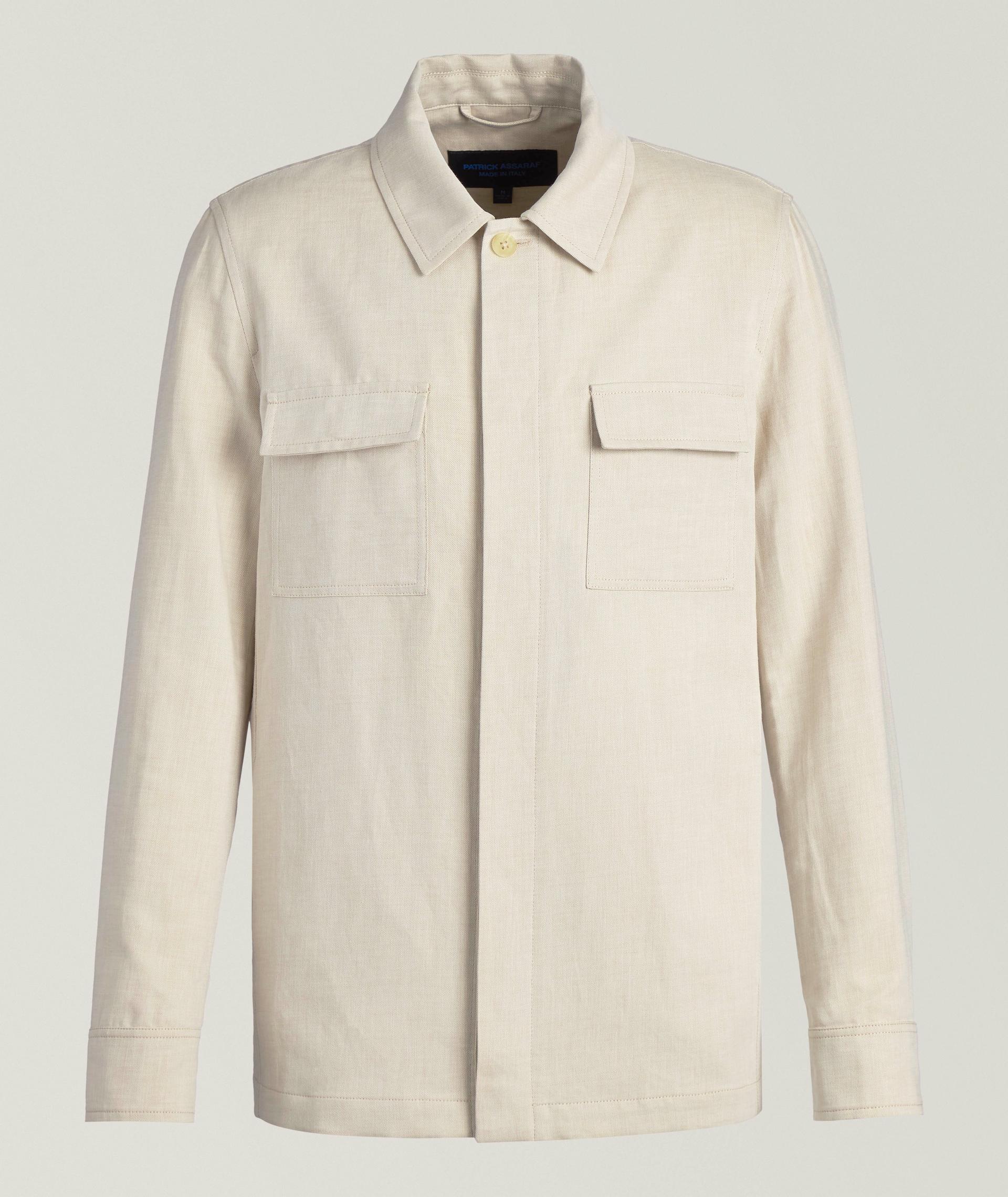 Linen-Cotton Overshirt image 0