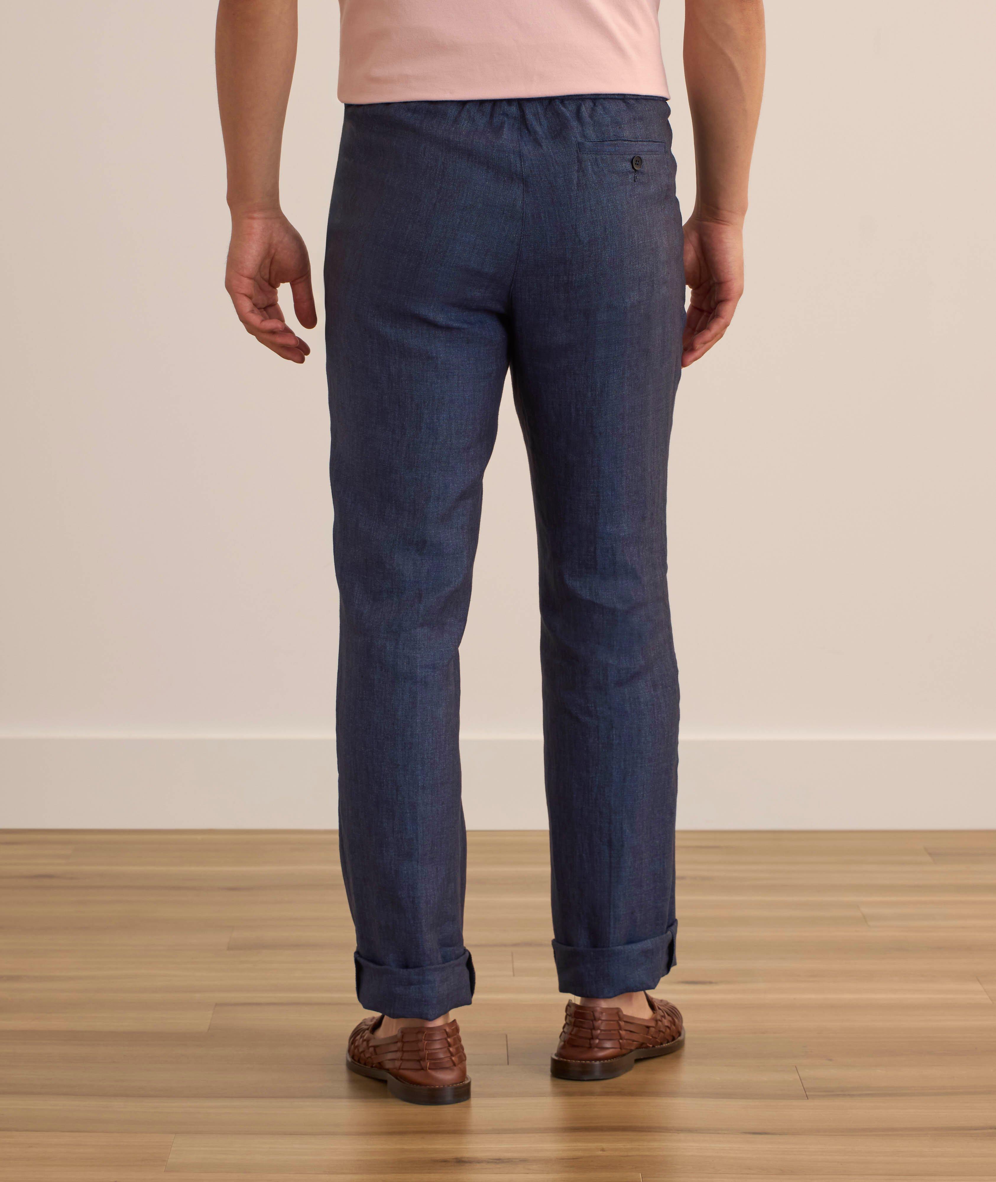 Pantalon en lin à cordon image 3