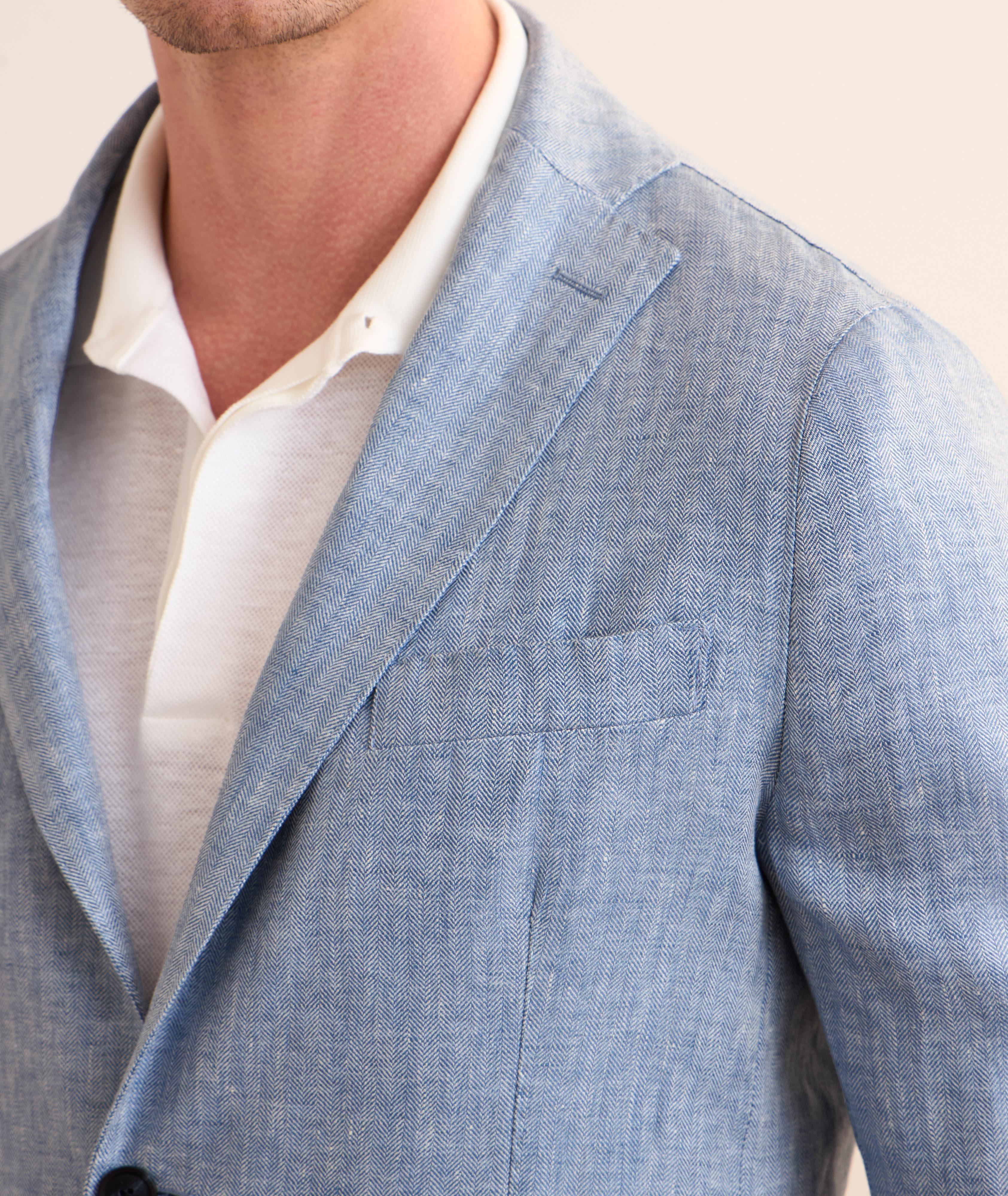 Herringbone Linen Sport Jacket image 3
