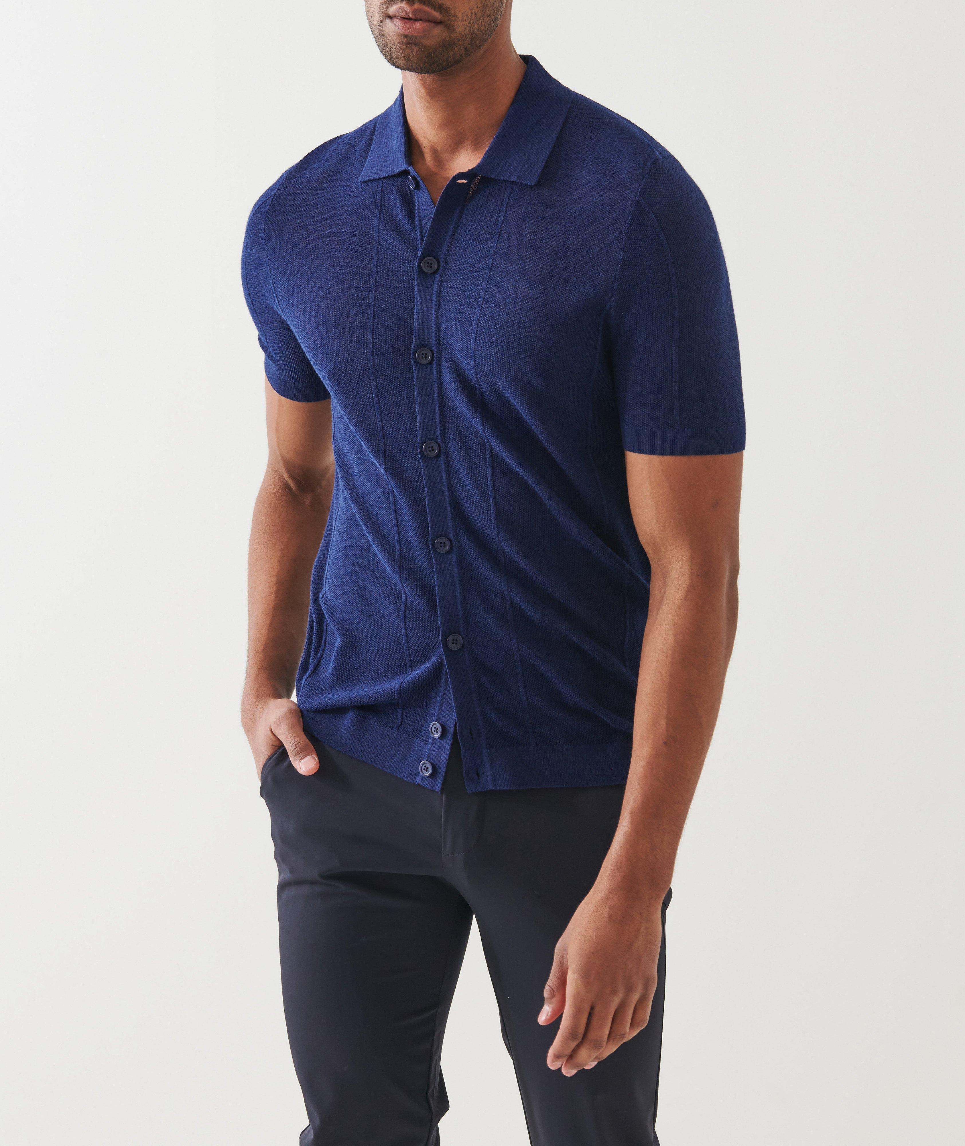 Cotton-Cashmere Blend Knit Polo image 1