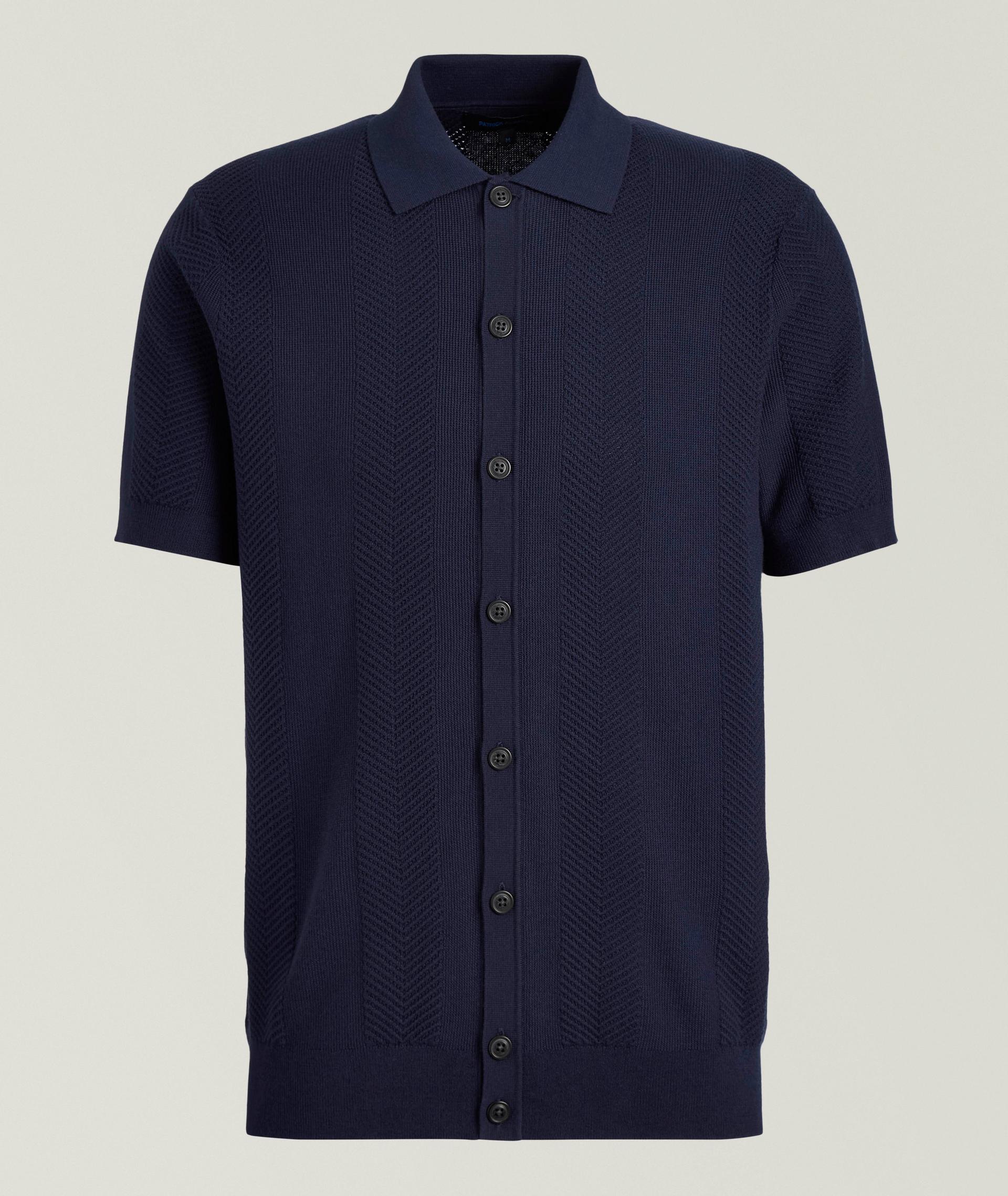 Cotton-Cashmere Blend Knit Polo image 0
