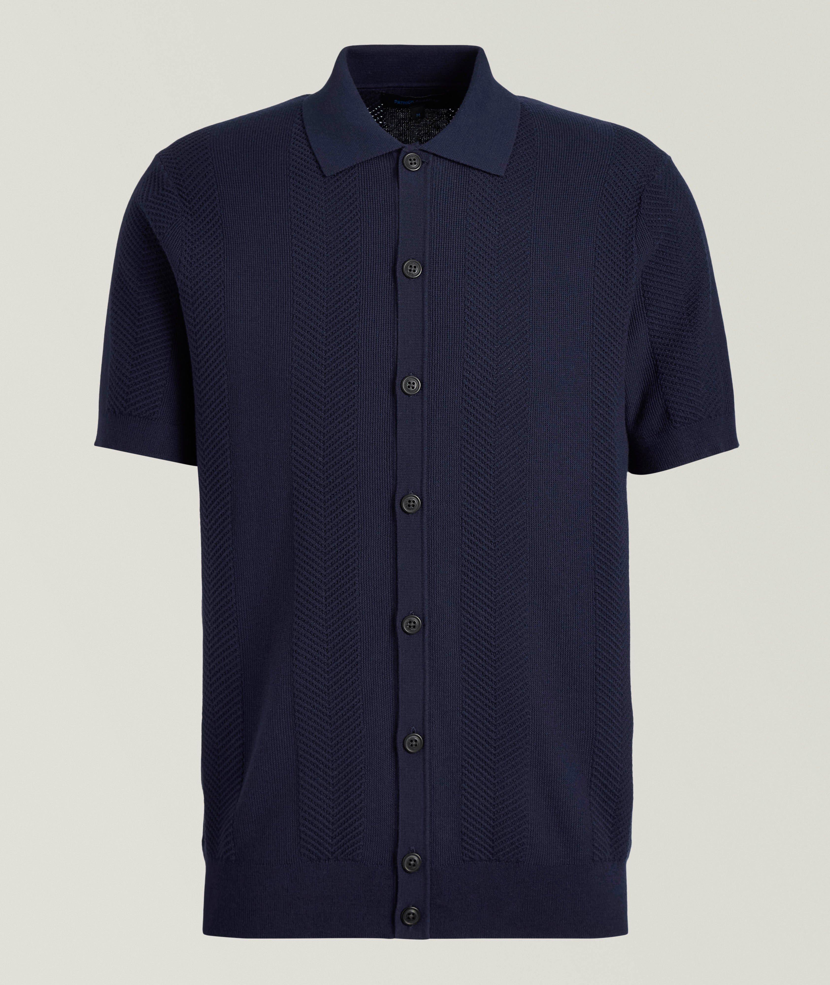 Cotton-Cashmere Blend Knit Polo image 0