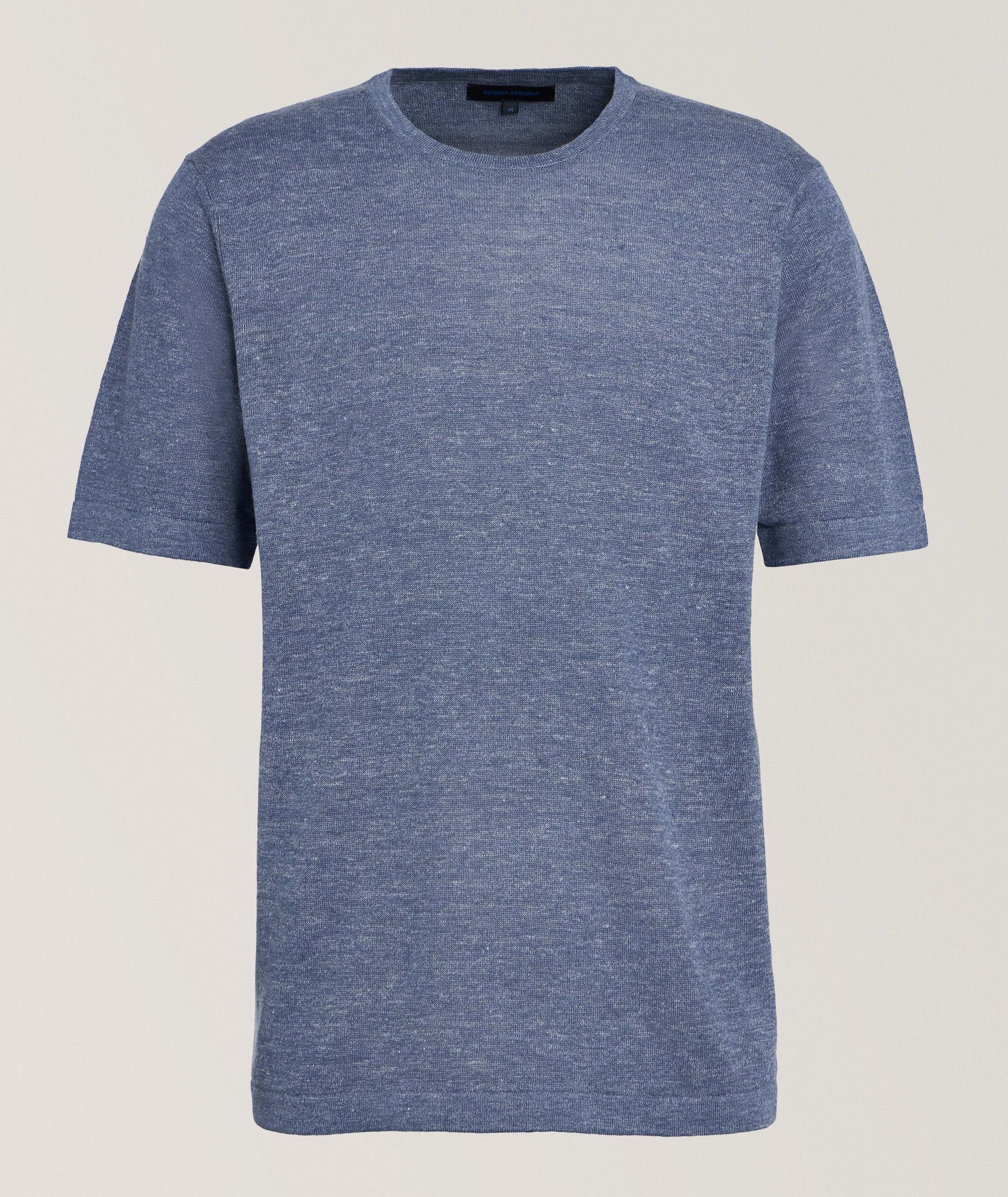 T-shirt en tricot de lin et de soie image 0