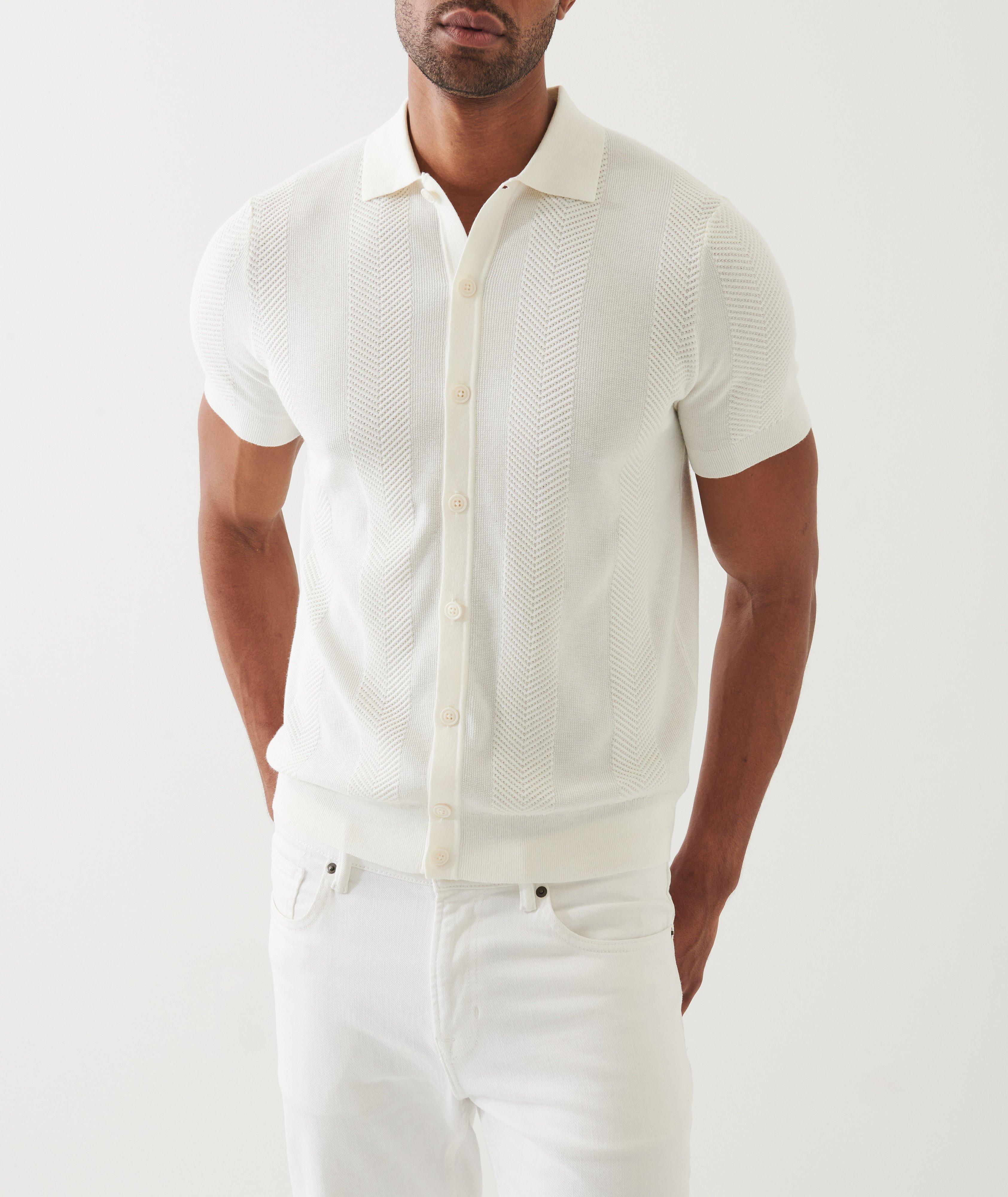 Cotton-Cashmere Blend Knit Polo image 2