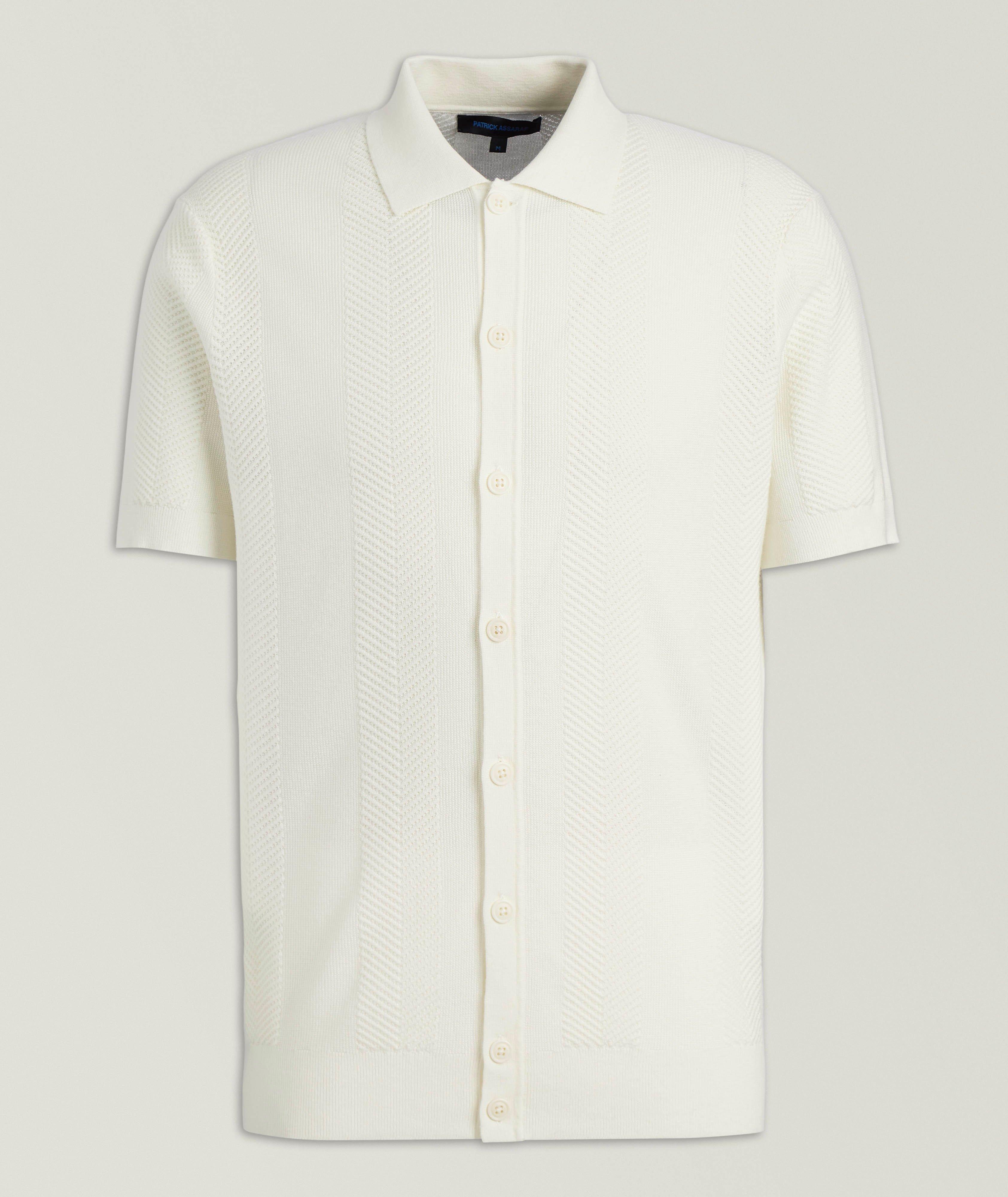 Cotton-Cashmere Blend Knit Polo image 0