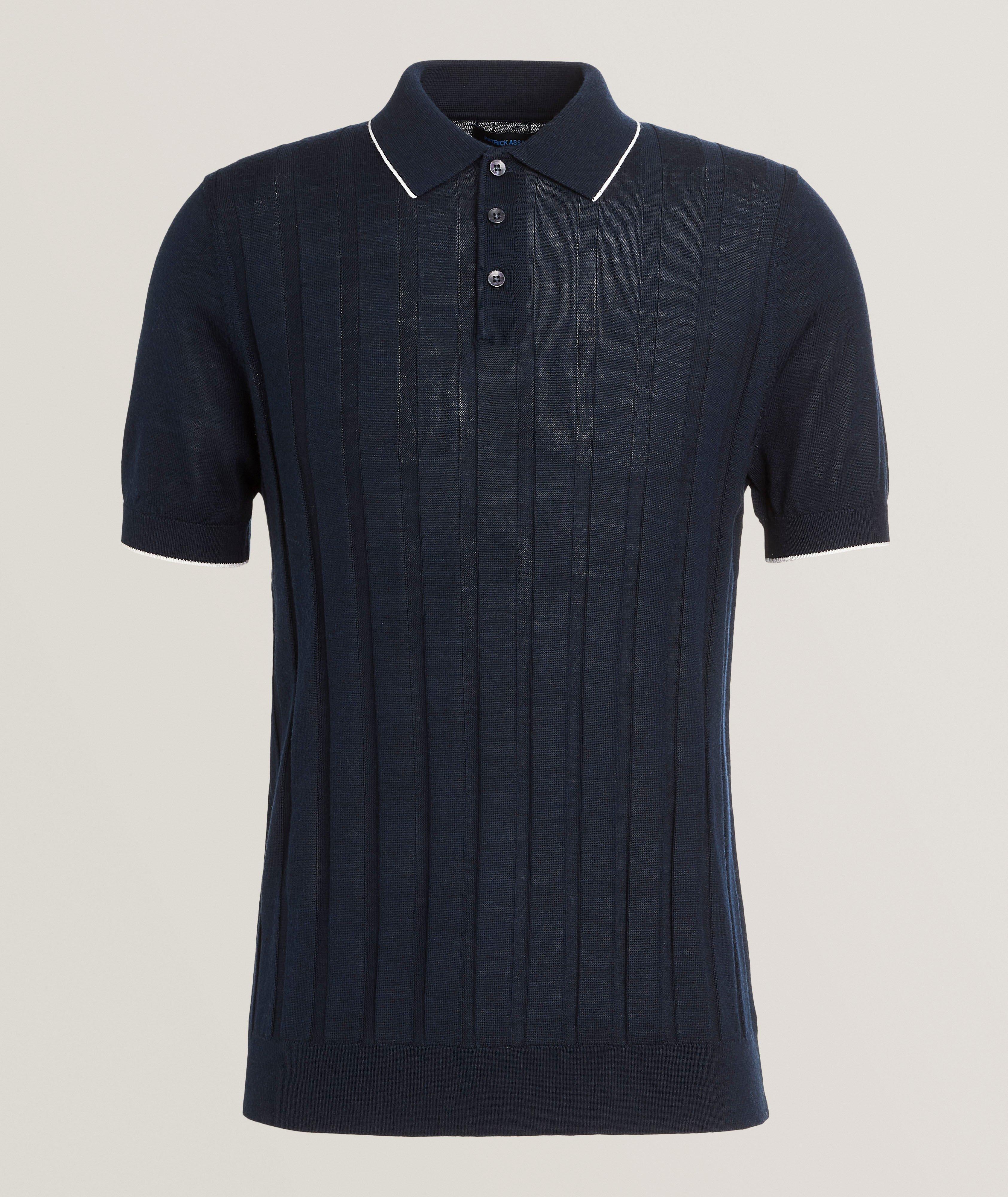 PA SS NVY WIDE DROP NEEDLE POLO image 0